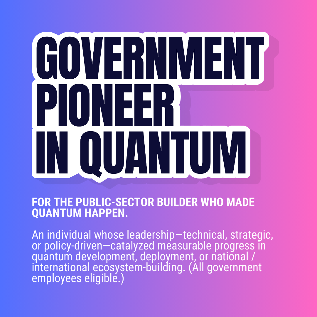Government Pioneer in Quantum