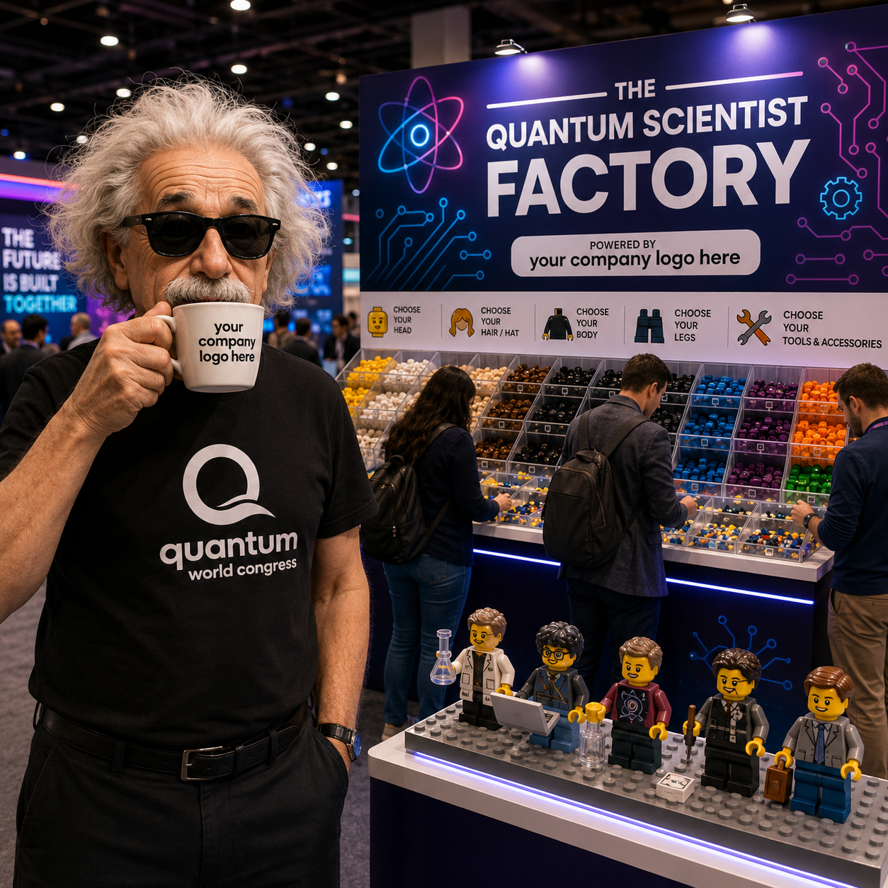 Quantum Scientist Minifigure Factory Sponsor at Quantum World Congress