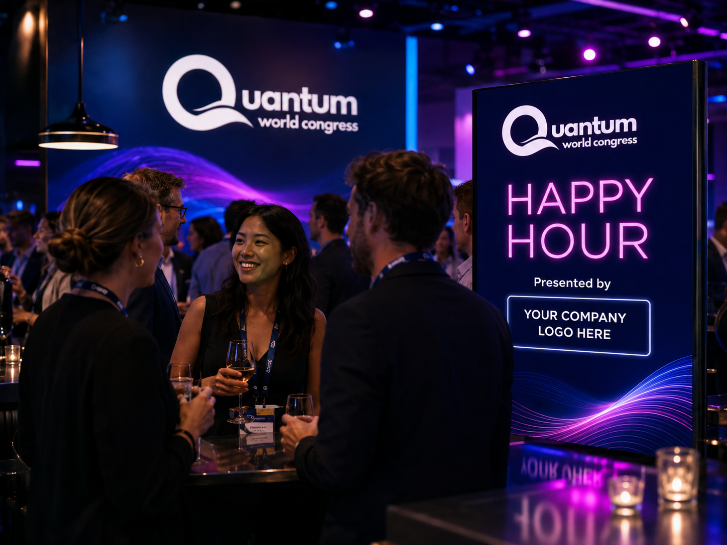 Happy Hour Presenting Sponsor at Quantum World Congress