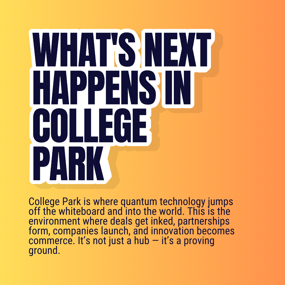 What's next happens in College Park