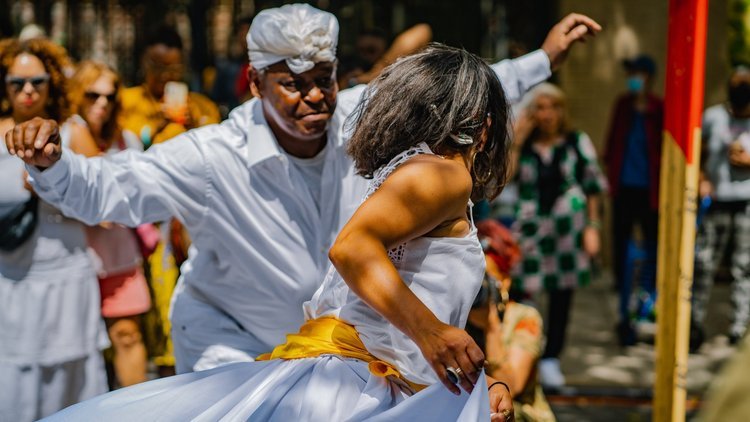 Legacy Women Perform at Afribembé. Photo by Mikey Cordero.