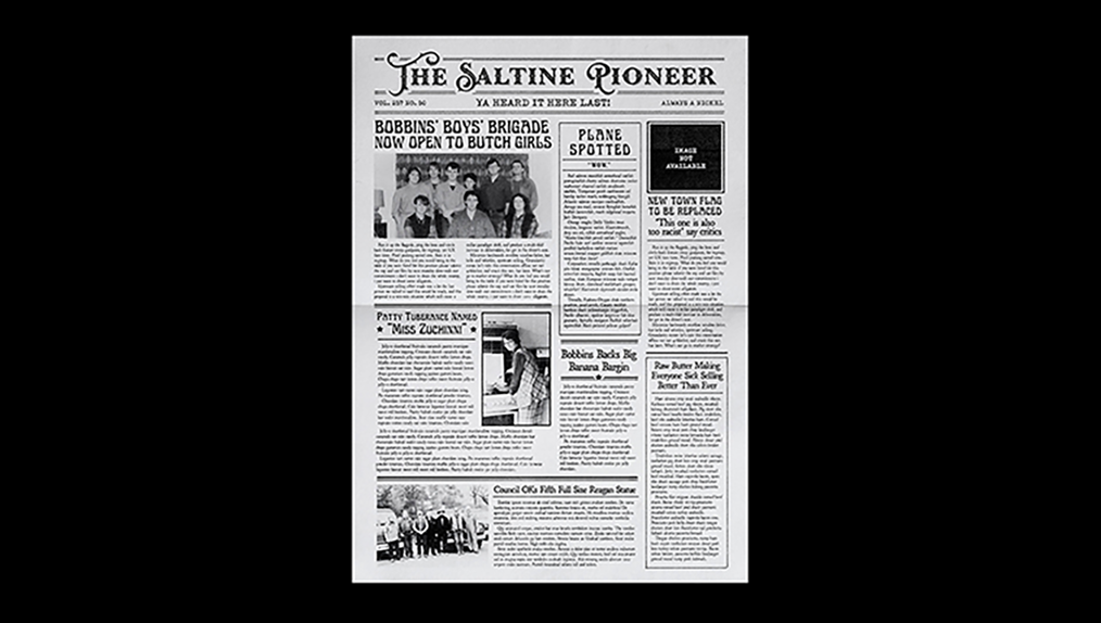 Fictional Newspaper clipping 