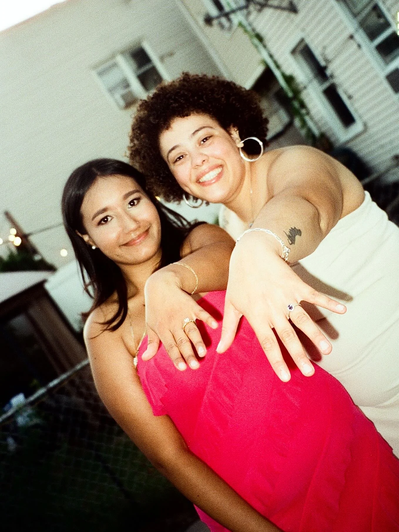 strawberries &amp; cheer | the sweetest, most intimate celebration for angelina &amp; julieanne&rsquo;s engagement announcement and housewarming!!! 

🥹💖🥂🍓🍝💍👩🏽&zwj;❤️&zwj;👩🏽🍾🎀🏡🌈

shot on a mix of point &amp; shoot film, manual film, and 