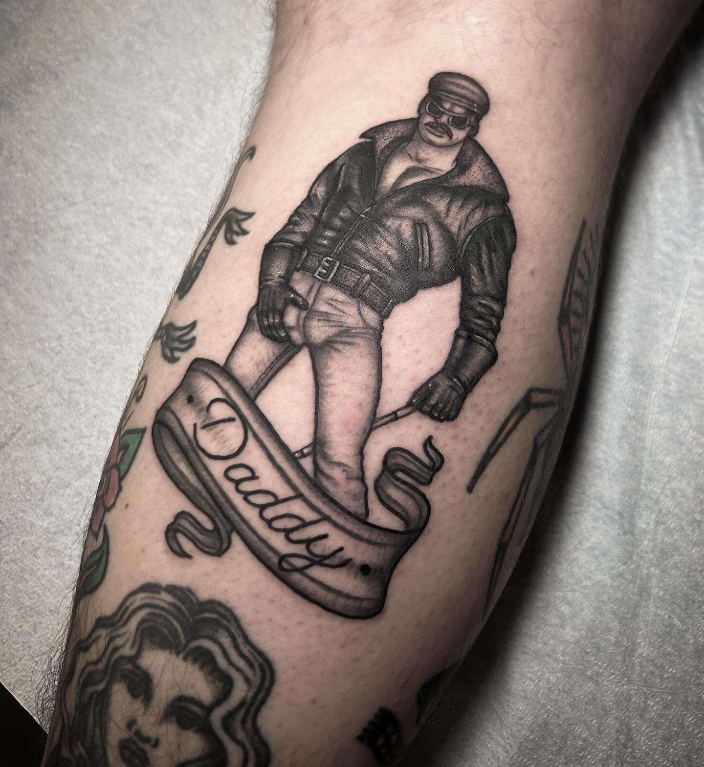 Get some Tom of Finland already✨fun flash is always available at discounted rates✨ Looking to get a new tattoo that won’t break the bank and that we will both be stoked on? Come in and look through our flash. Or throw me a few ideas and let me