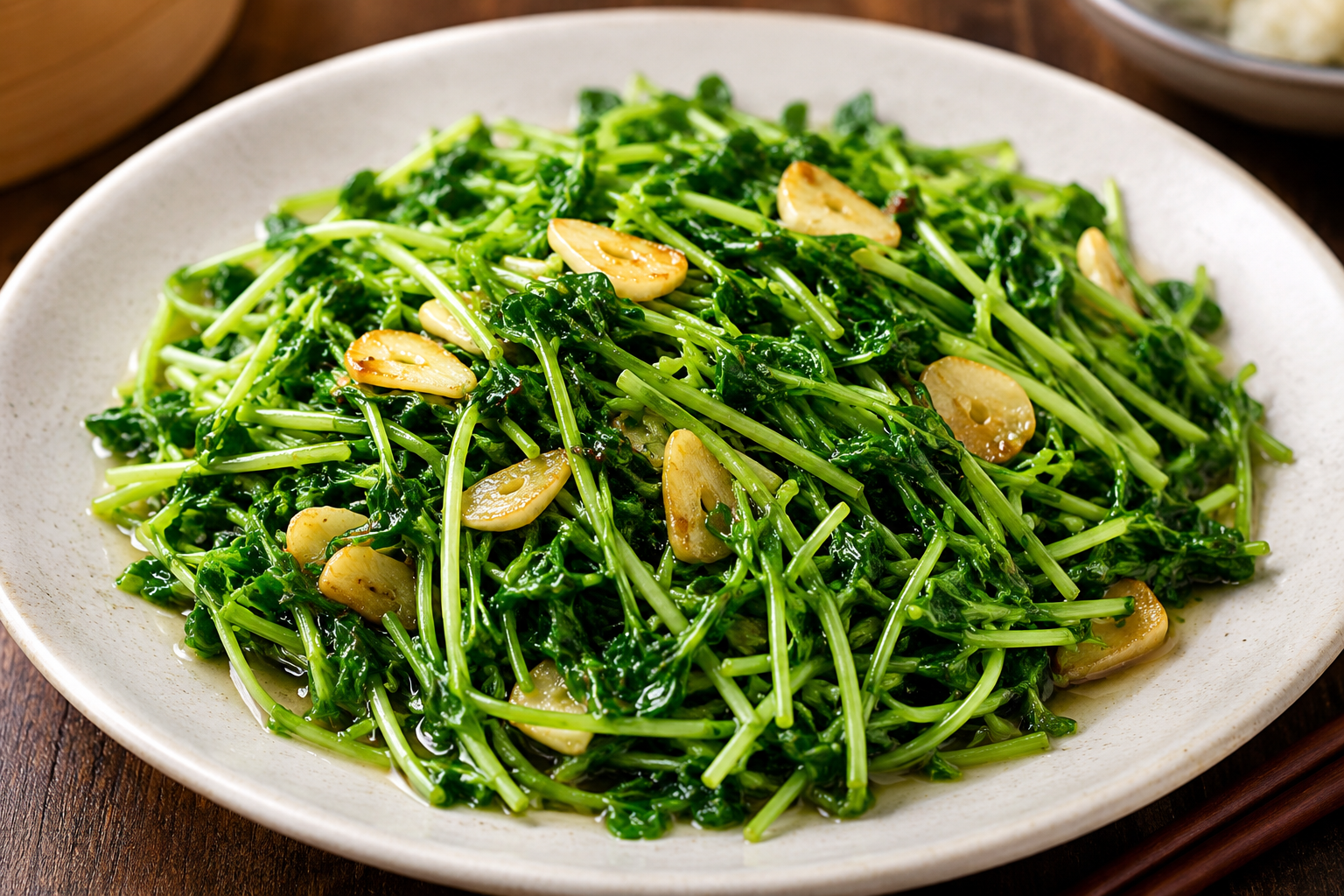 🥬 Garlic Pea Shoots (Din Tai Fung Style)