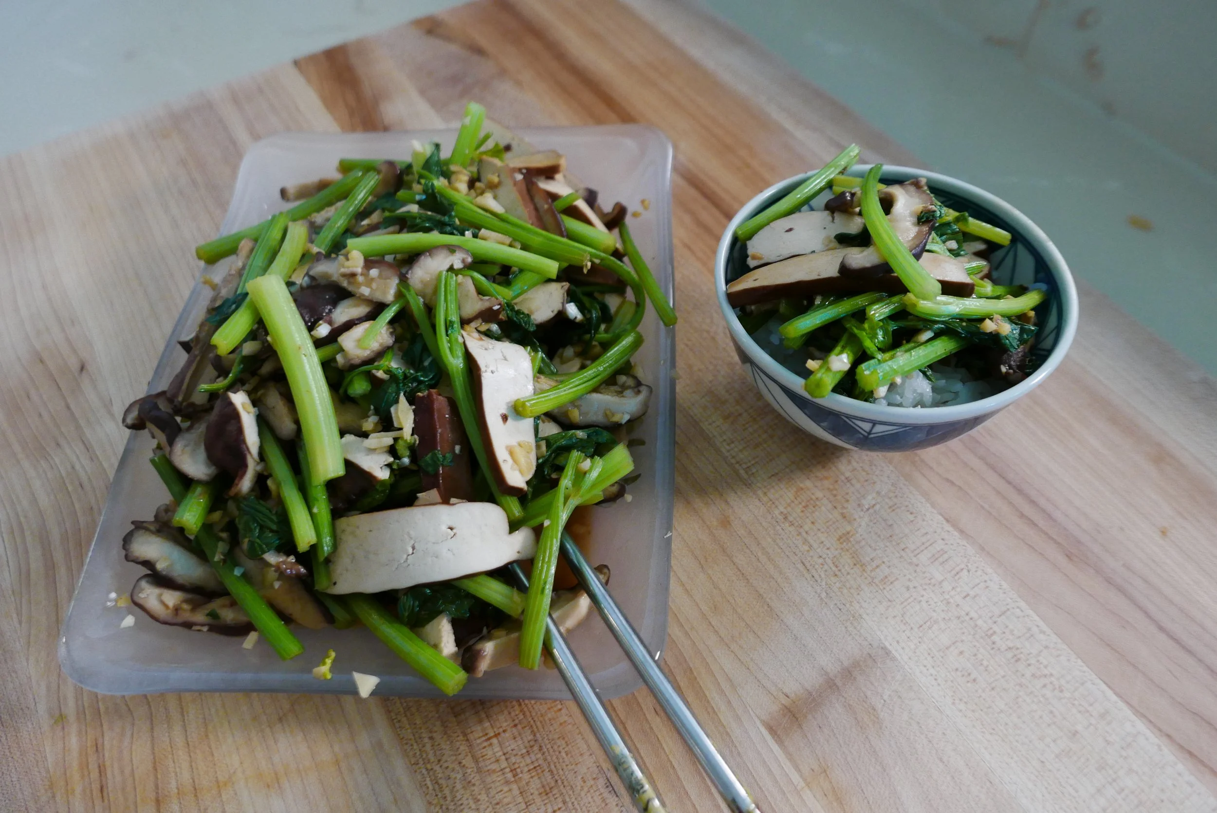 Chinese Celery with Tofu and Shiitake: A Fiber-Rich Stir-Fry