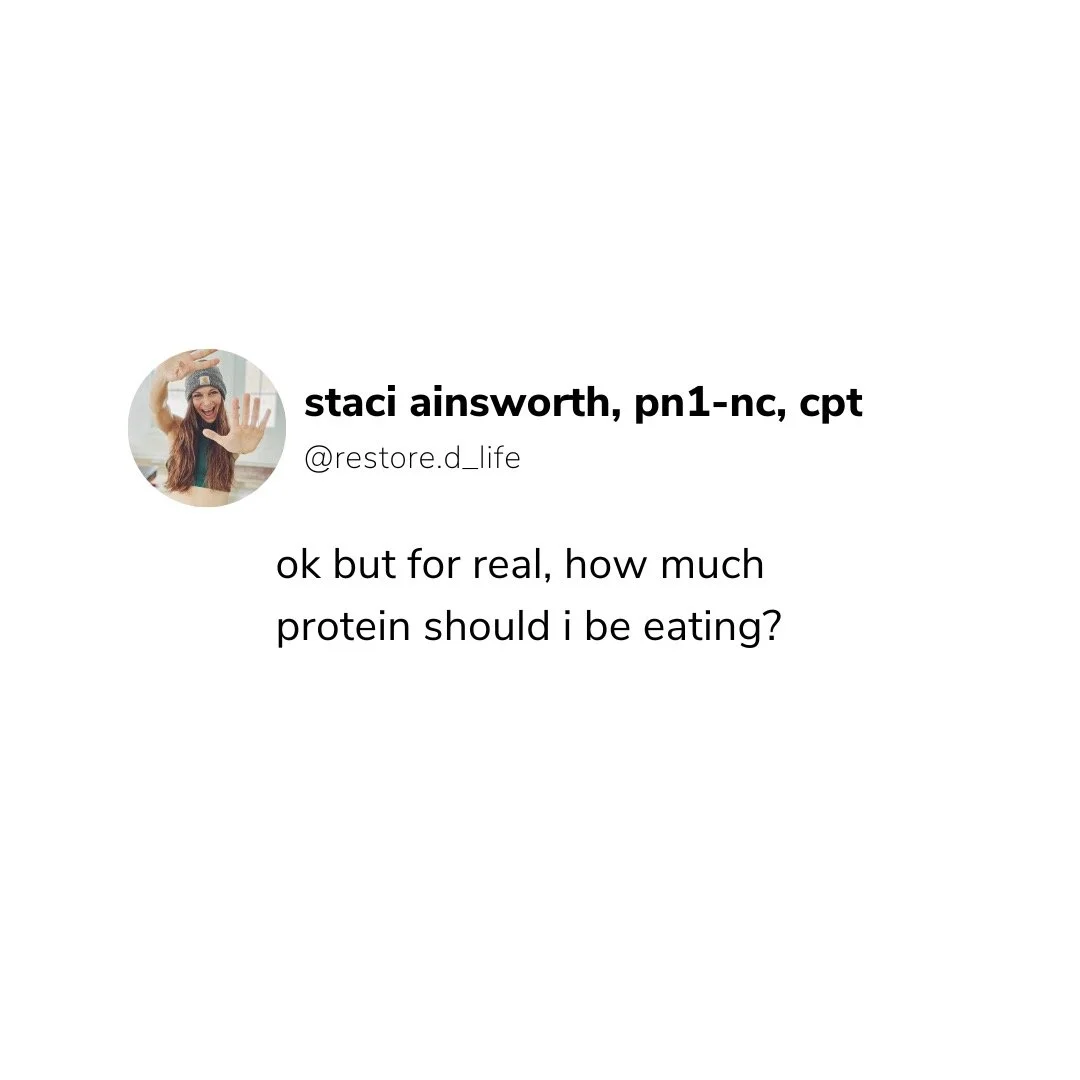 protein is having such a moment. and i&rsquo;m not mad about it! but, it sure feels like there is an overwhelming number of 'perspectives' on just how much you should be eating. and i debated giving some examples but the reality is, it&rsquo;s just c