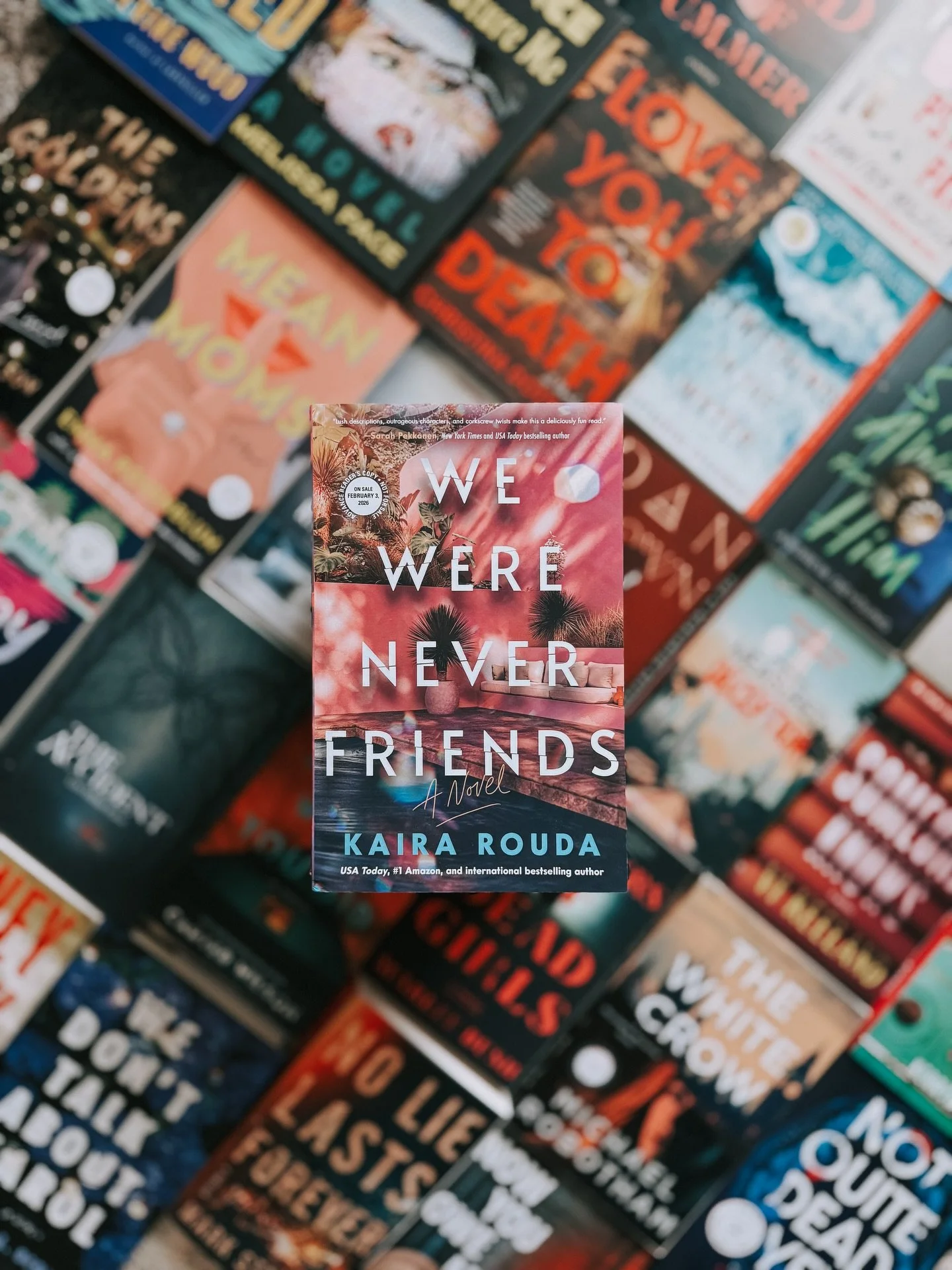 🎉 Our February @thethrillertroopbookclub pick + 4-winner giveaway is here, and it&rsquo;s deliciously toxic! 🎉 

⬇️ Details to win below ⬇️

WE WERE NEVER FRIENDS by Kaira Rouda (@kairarouda), which publishes on February 3, is a high-society reveng