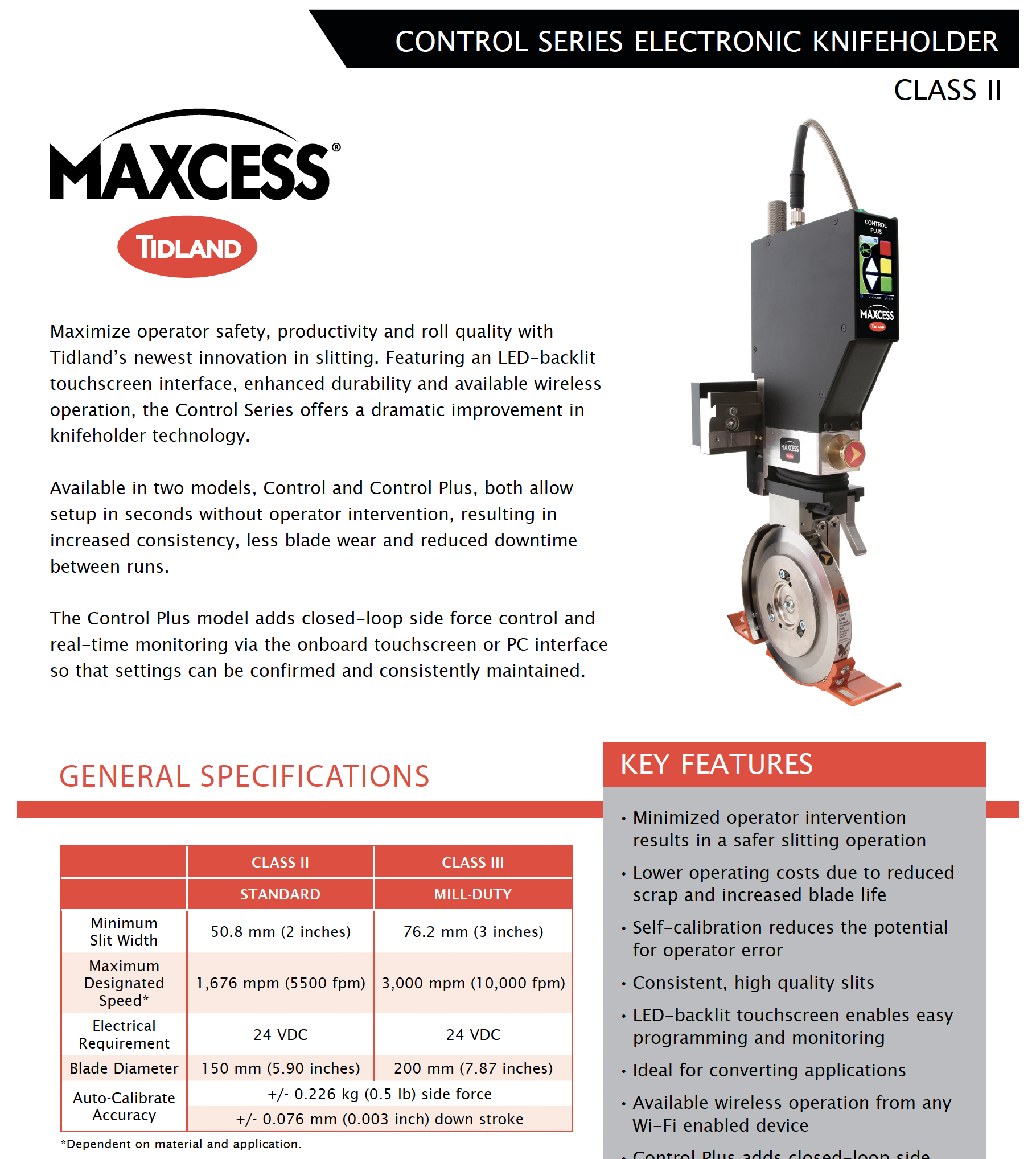 Control Series Product Sheet