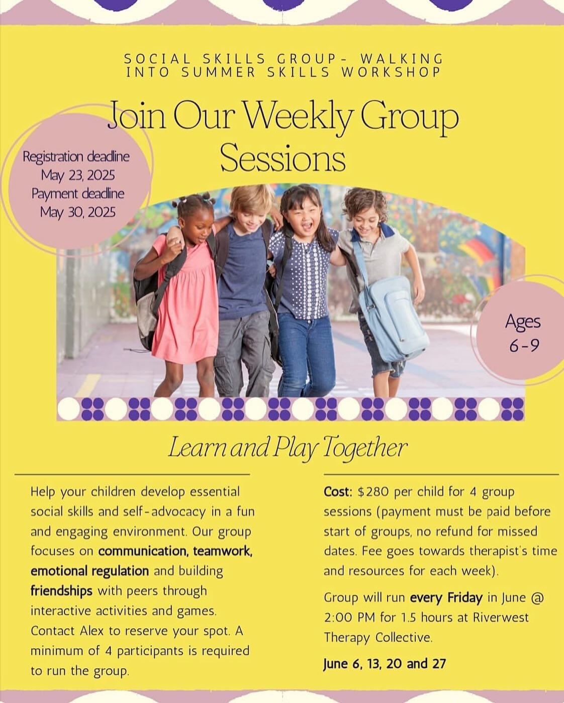 Radtastic offering from our kiddo therapist Alex @abs.psychology &bull; @abs.psychology Hey parents and caregivers! Yup, you! Ready for summer?

Swipe to find out more about my upcoming pre summer group. 

Location of group:
@riverwesttherapycollecti