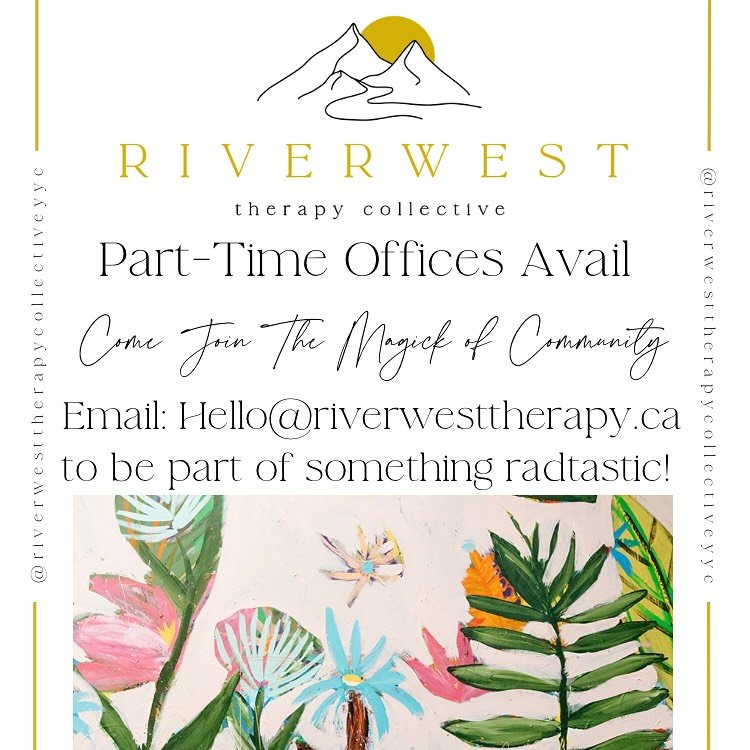 Hey team!!! 💛

Yay!!!! We are looking for more RADTASTIC human first therapists in their private practices (or keen to move into private practice) to come join the magick of our community here at @riverwesttherapycollectiveyyc 💛

I am feeling back 