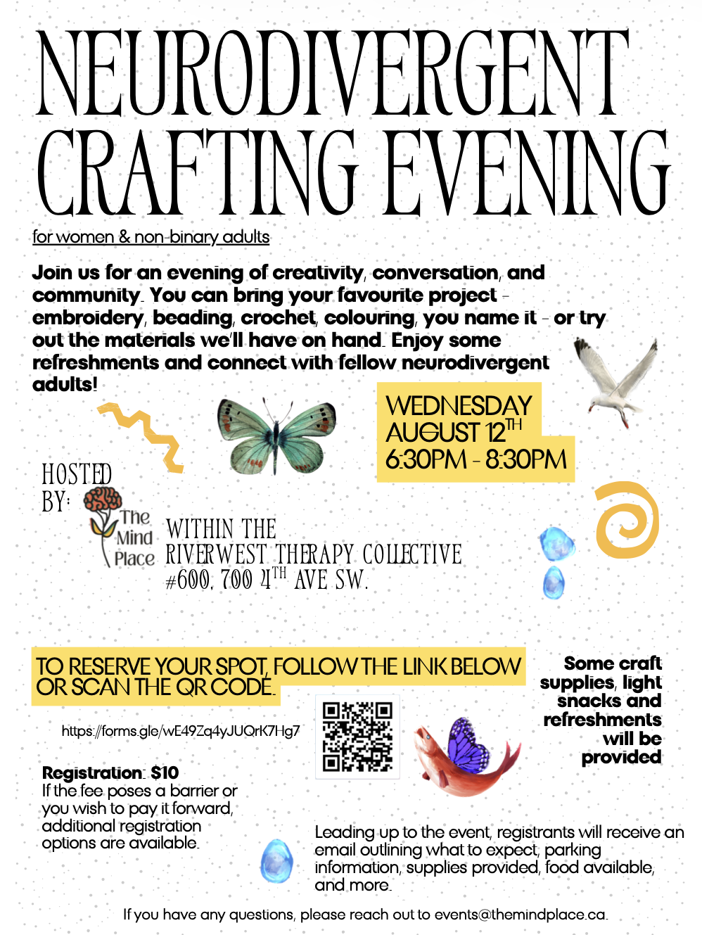 Neurodivergent Crafting Evening for Women &amp; Non-binary adults