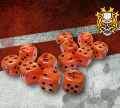 Flaming Skulls Dice (12)
