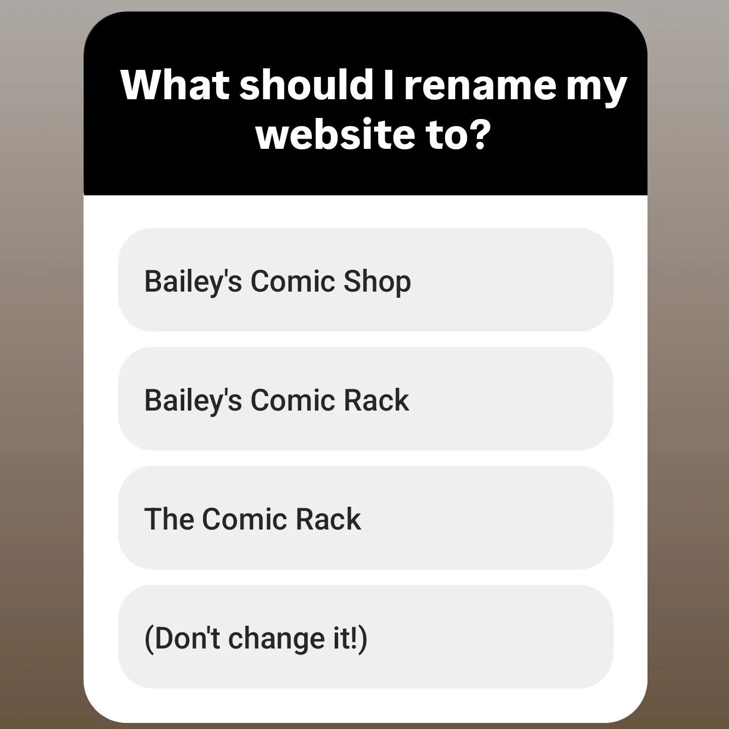 What should I rename my website to?