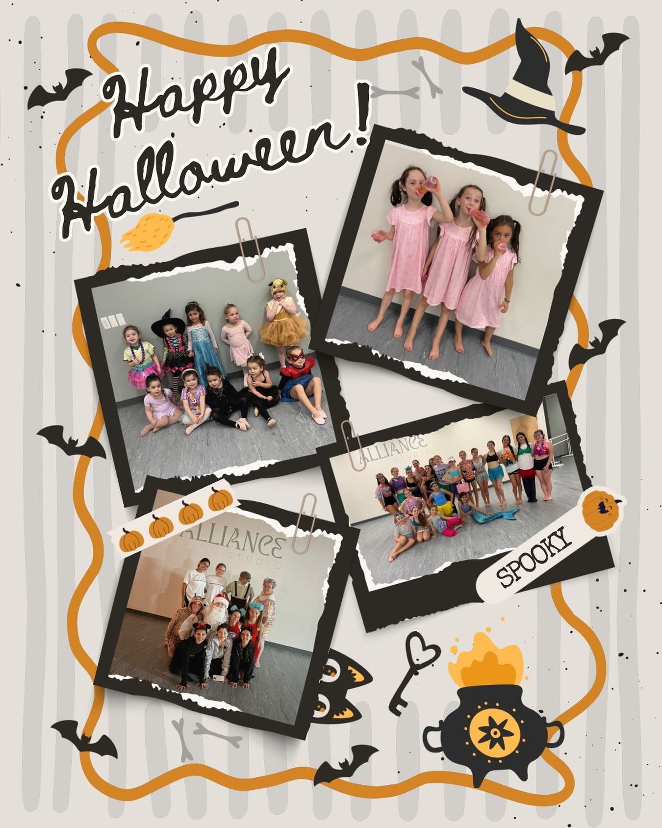 🎃👻 Happy Halloween from Alliance Dance Studio! We had so much fun celebrating all week long with our dancers &mdash; from creative costumes to spooky smiles and festive fun! 🩰🕸️✨ #SpookWeek #HappyHalloween #AllianceDanceNJ
