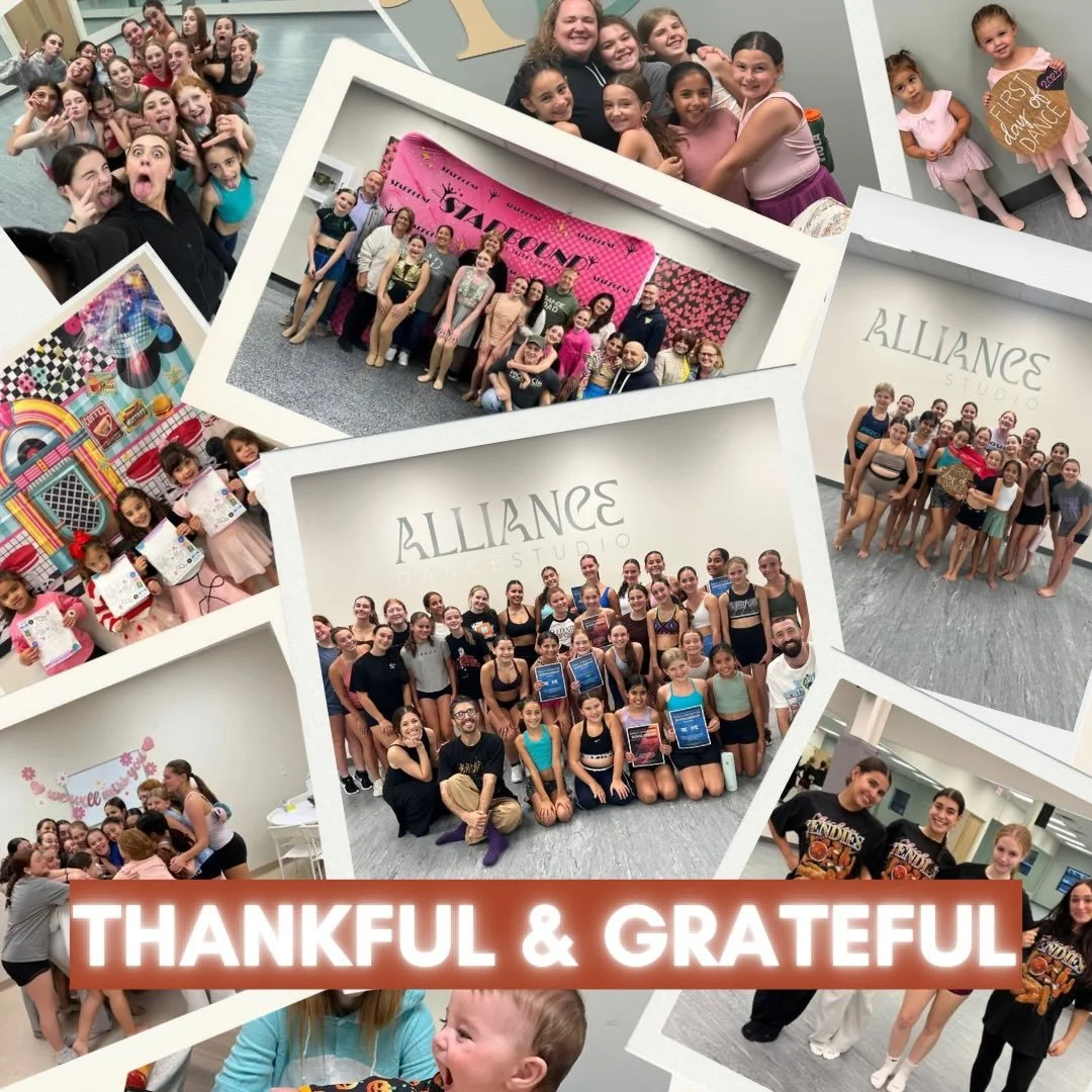 Thankful today and every day for the beautiful dance family that fills our studio with love, hard work, and unforgettable memories. Wishing you all a warm and joyful Thanksgiving! 🦃🤍