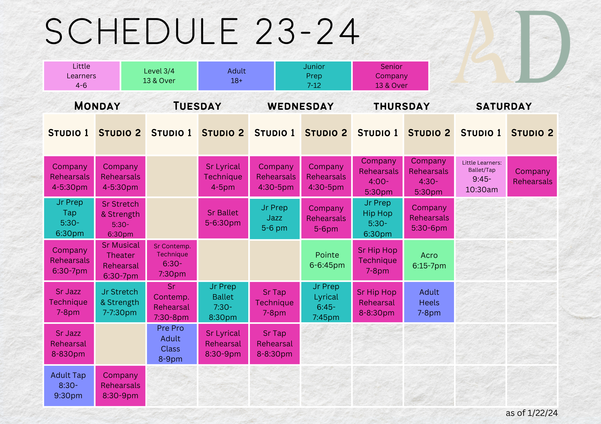 Schedule Alliance Dance Studio
