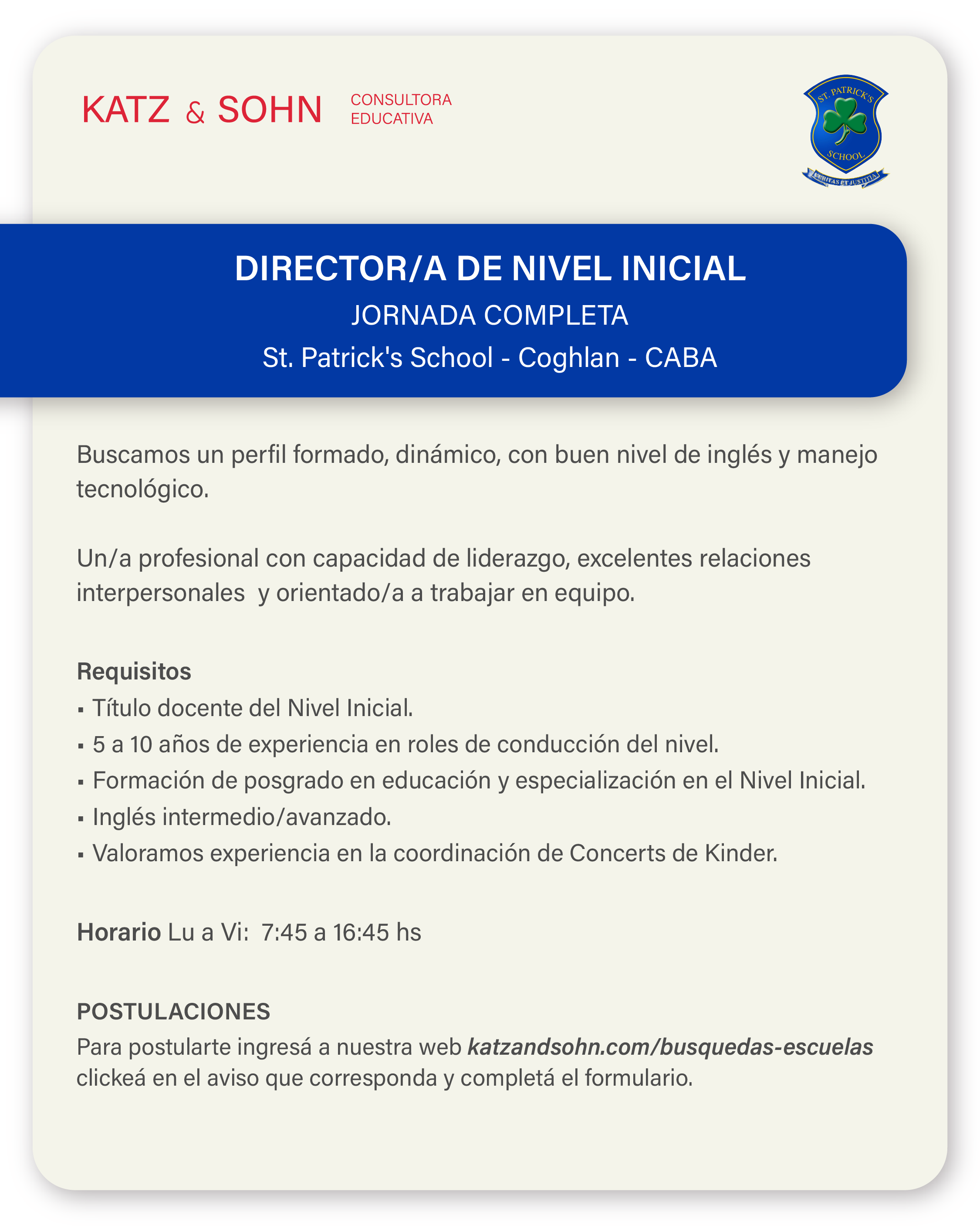 (Seleccioná el aviso para completar el formulario de postulación)