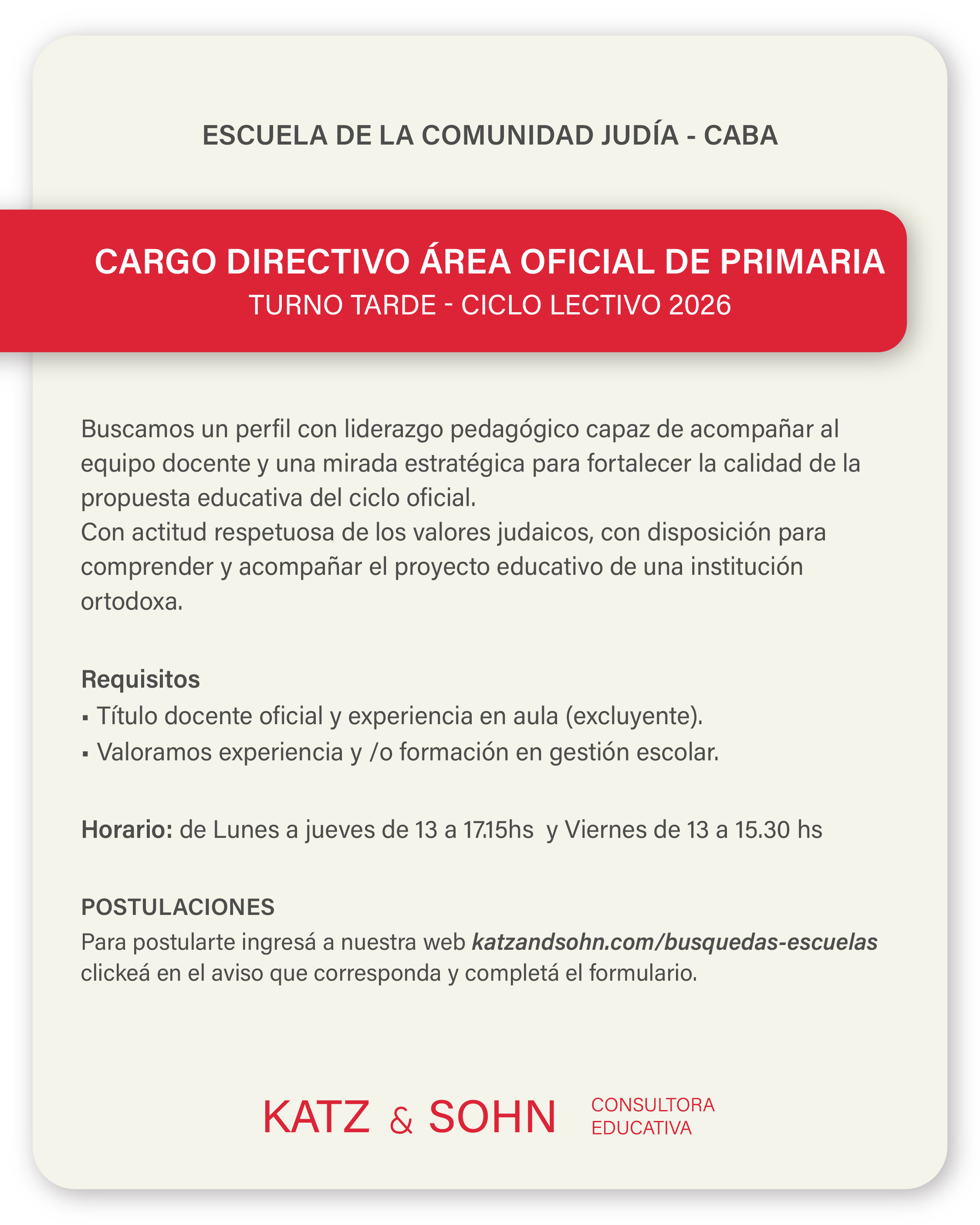 (Seleccioná el aviso para completar el formulario de postulación)