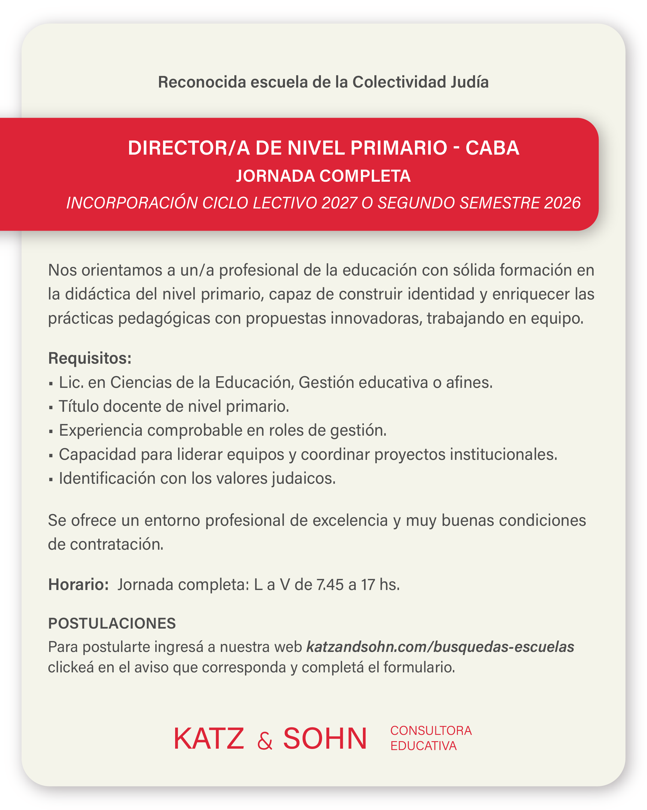 (Seleccioná el aviso para completar el formulario de postulación)