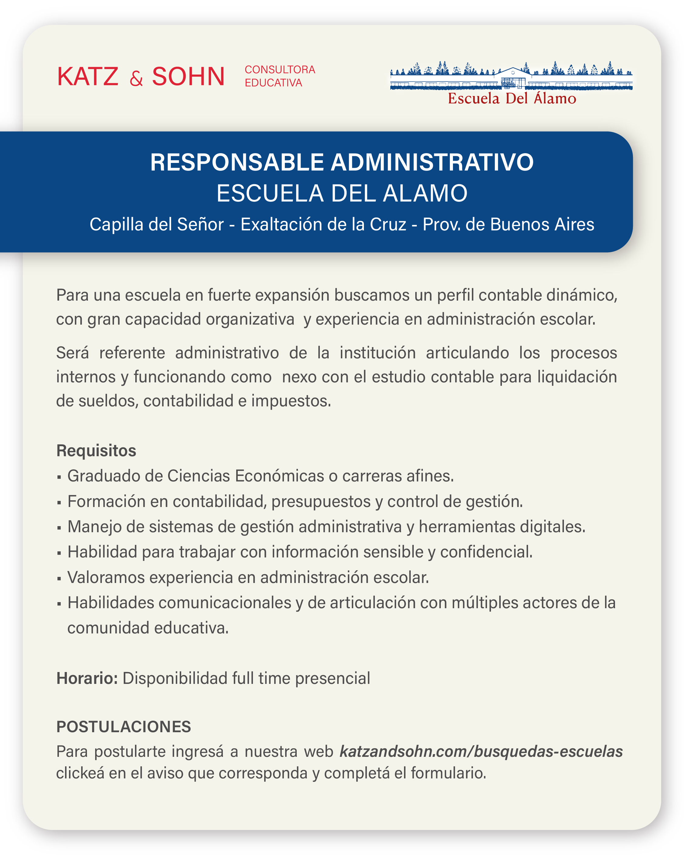 (Seleccioná el aviso para completar el formulario de postulación)
