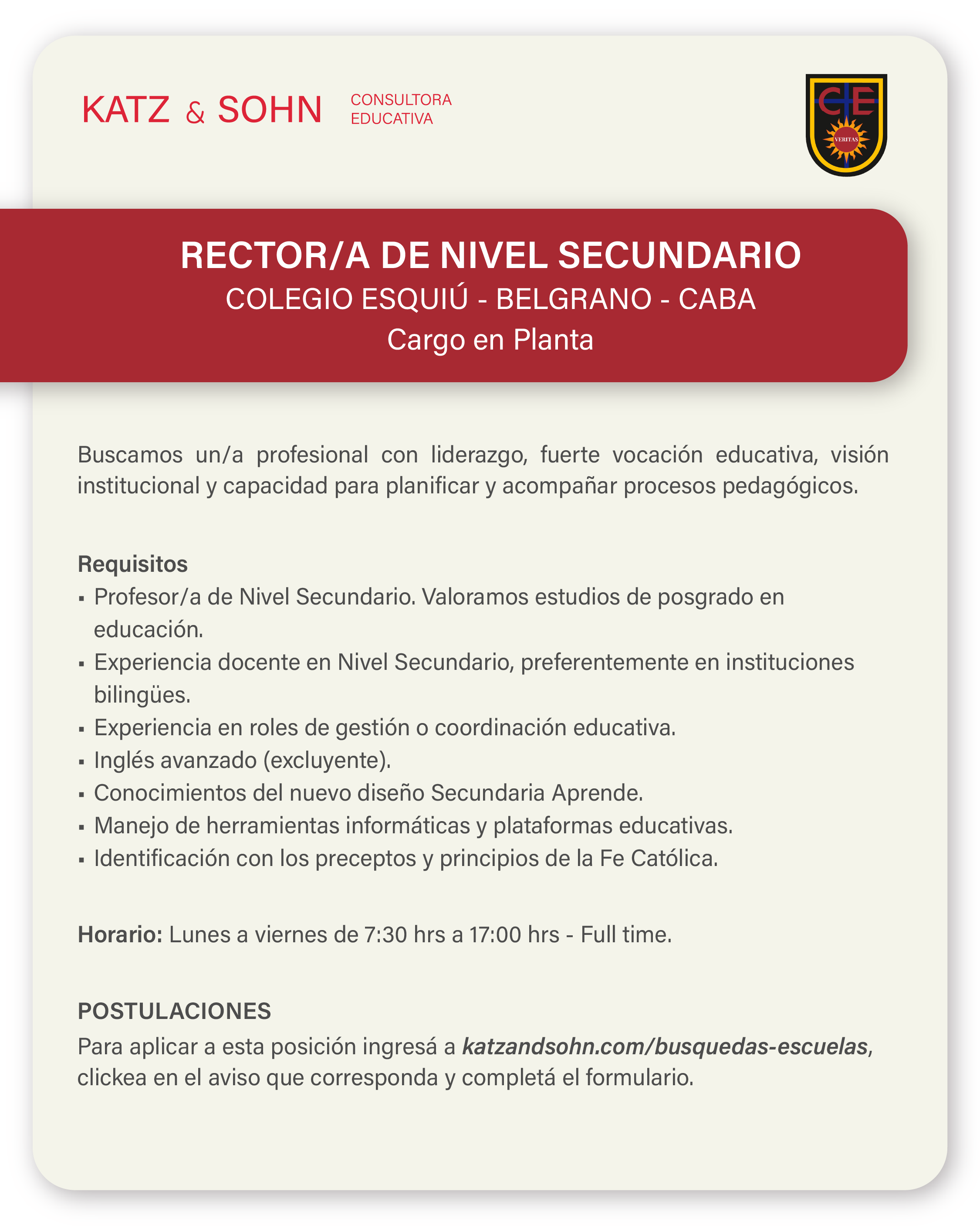 (Seleccioná el aviso para completar el formulario de postulación)