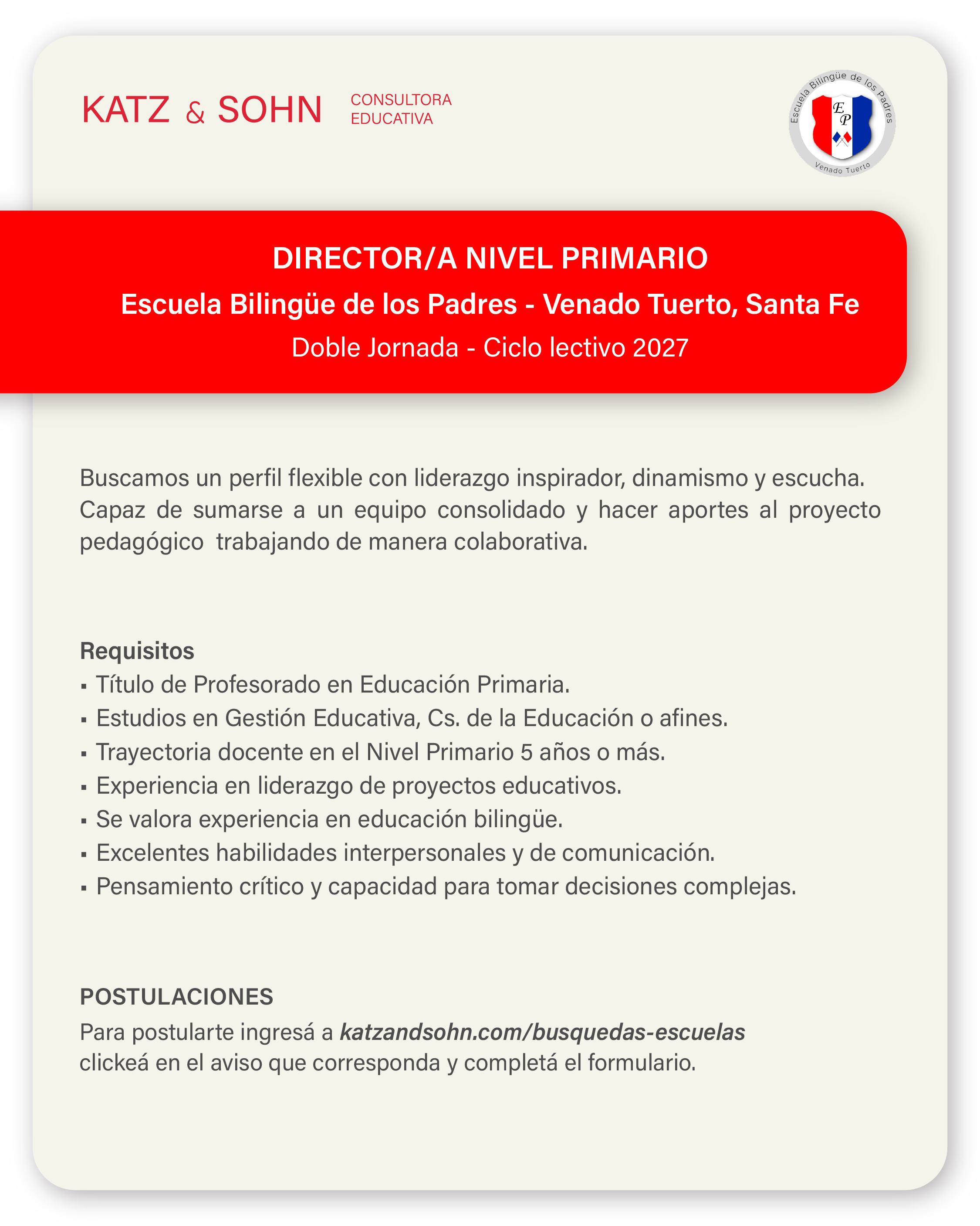 (Seleccioná el aviso para completar el formulario de postulación)