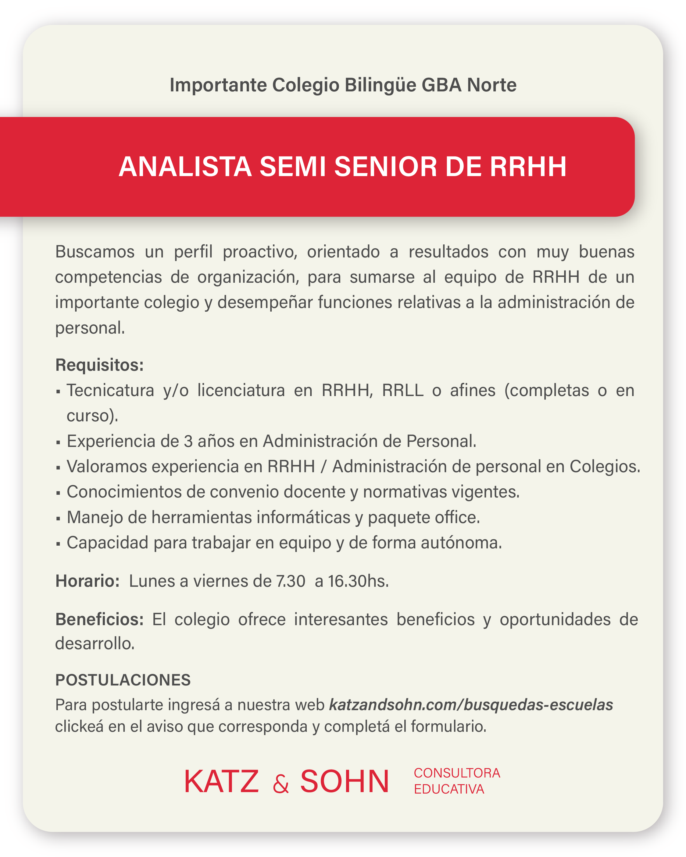 (Seleccioná el aviso para completar el formulario de postulación)