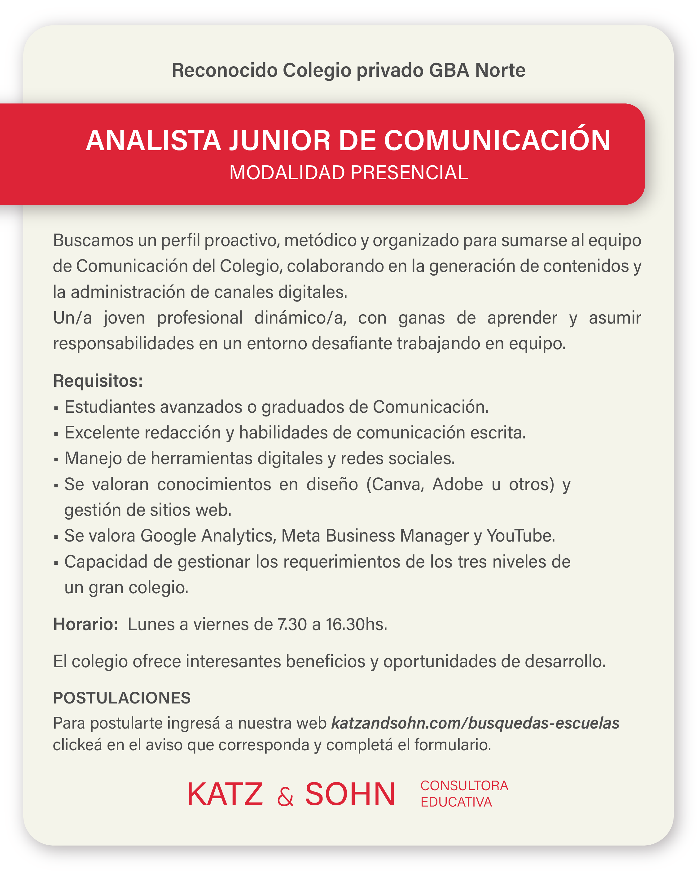 (Seleccioná el aviso para completar el formulario de postulación)