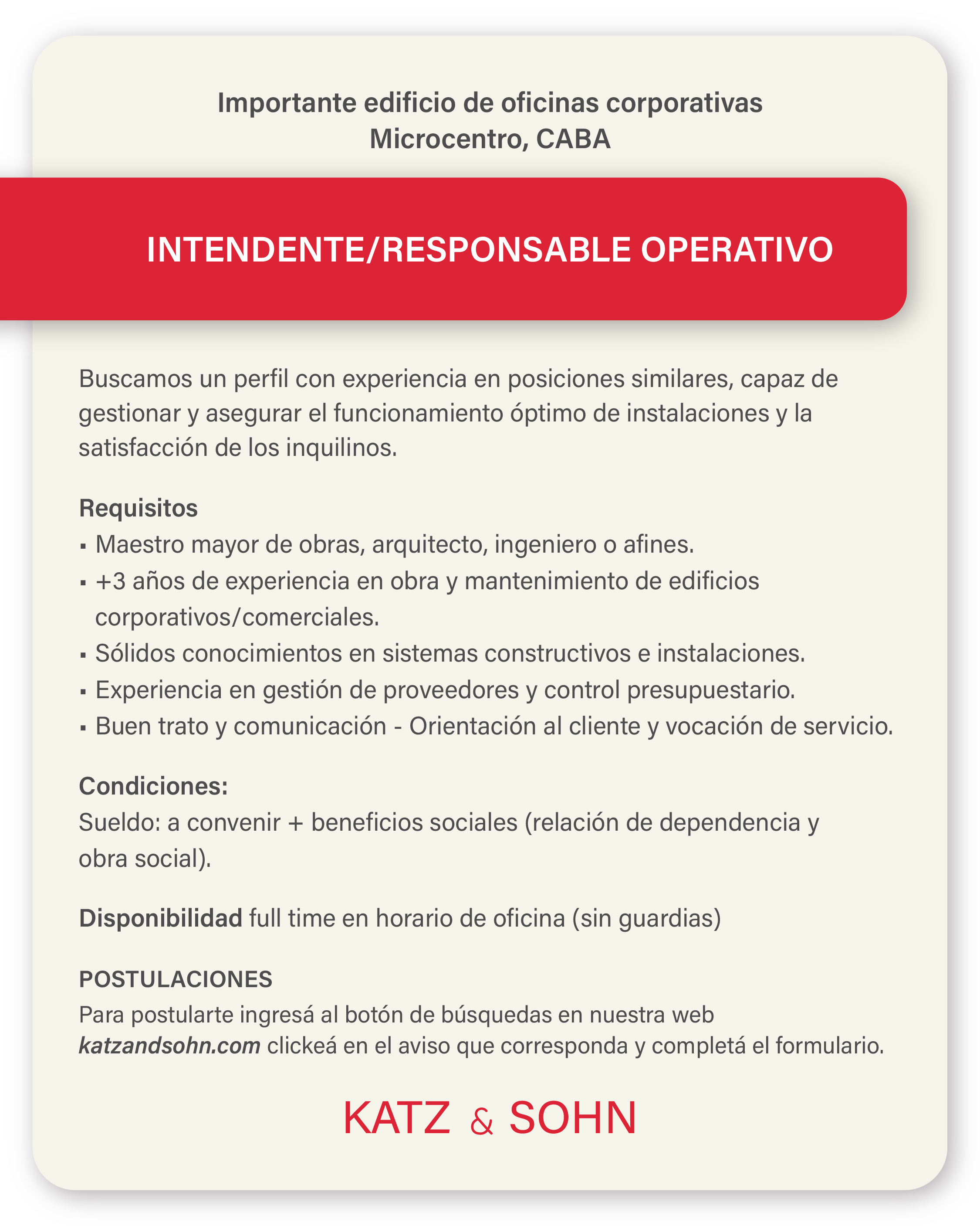 (Seleccioná el aviso para completar el formulario de postulación)