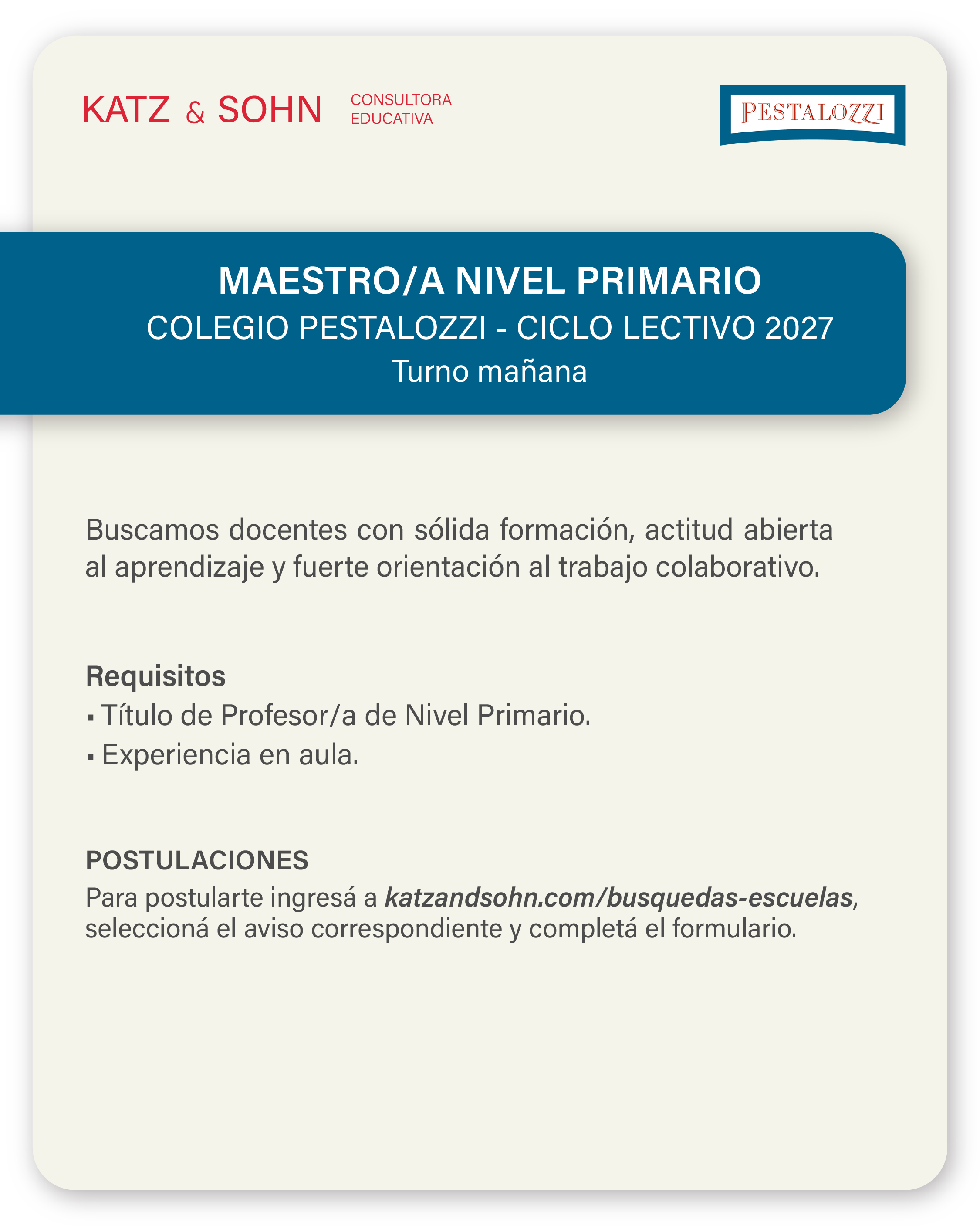 (Seleccioná el aviso para completar el formulario de postulación)