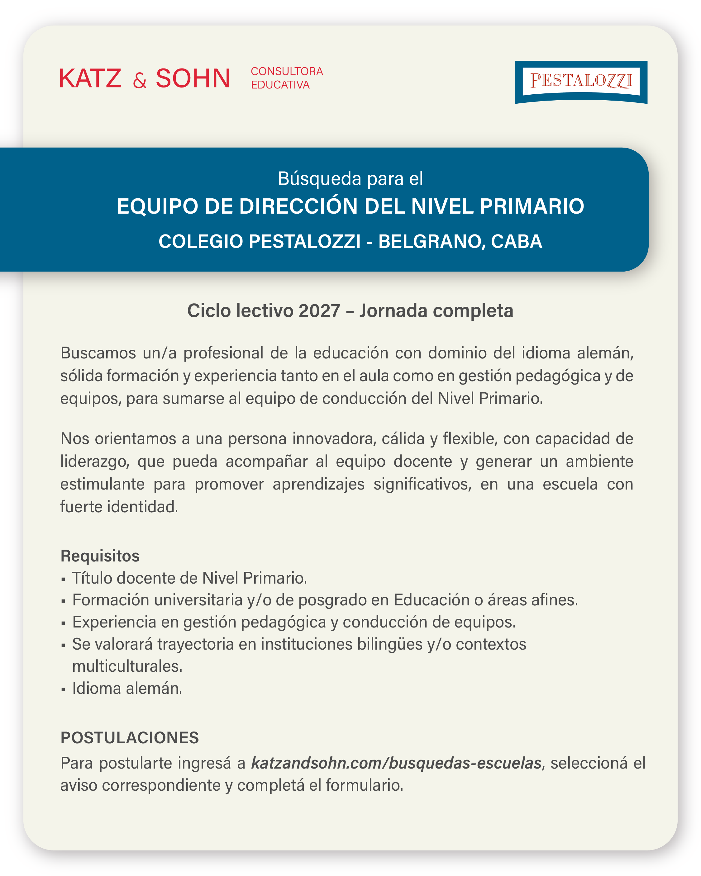 (Seleccioná el aviso para completar el formulario de postulación)