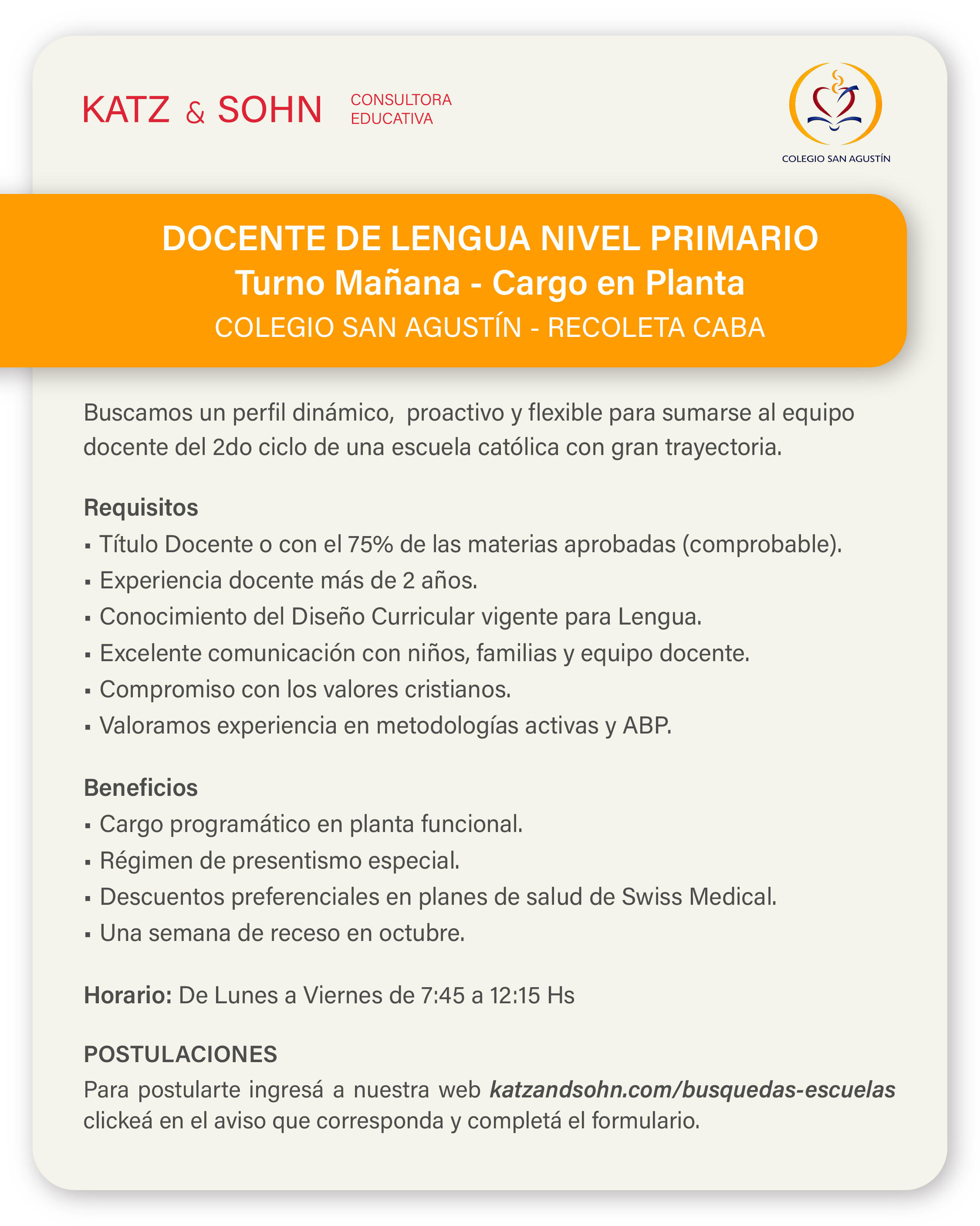 (Seleccioná el aviso para completar el formulario de postulación)