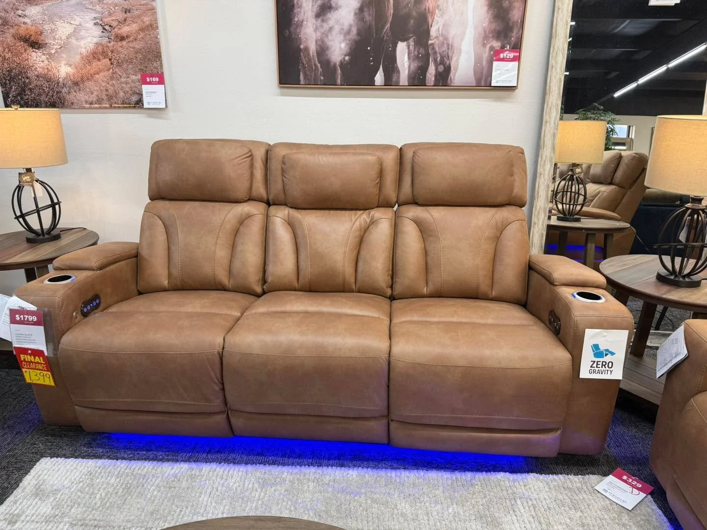 CLEARANCE EVENT EXTENDED!!!
Don&rsquo;t miss out on this power sofa and loveseat from Ashley Furniture. 
NOW ONLY $1399 each, was $2209 each. Sofa has center pull down with cup holders, cordless phone charger, 110 outlet, and usb.
