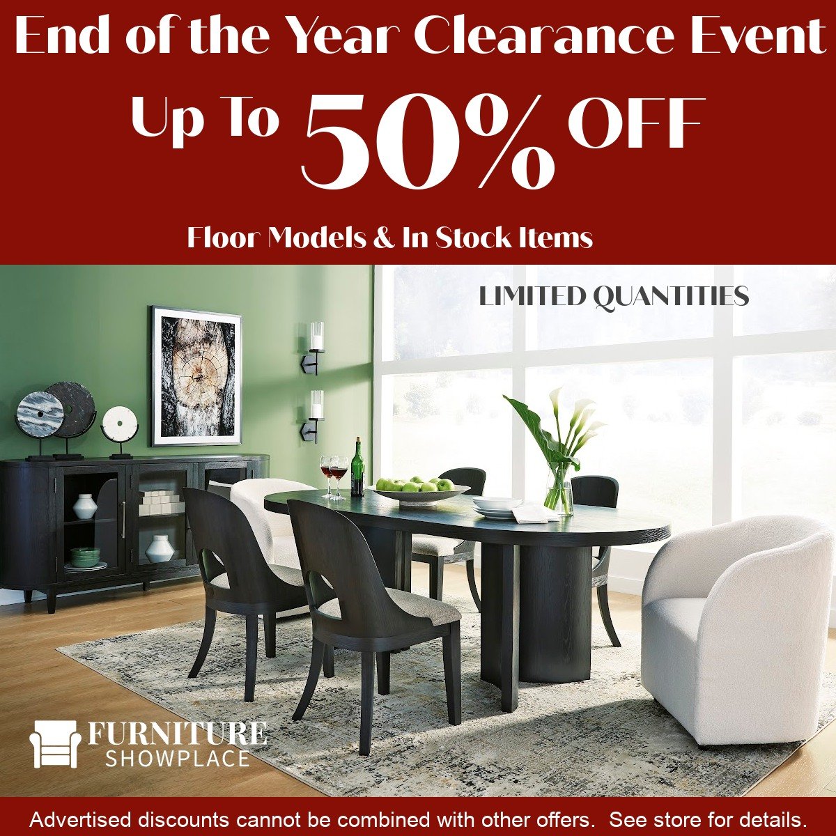 Don't Miss Out On Our End Of The Year Clearance Event!