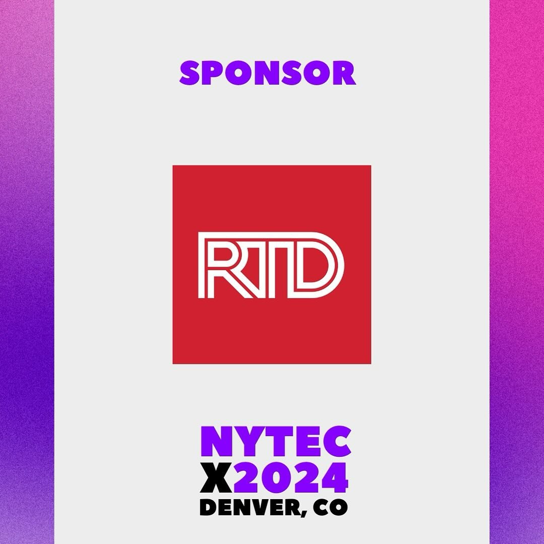 🥳 We&rsquo;re excited to announce RTD as a sponsor of hashtag#NYTEC2024! As a leader in public transit, RTD is dedicated to providing safe, equitable, and sustainable transportation options for all, particularly for (YOU)TH. Together, we&rsquo;ll wo