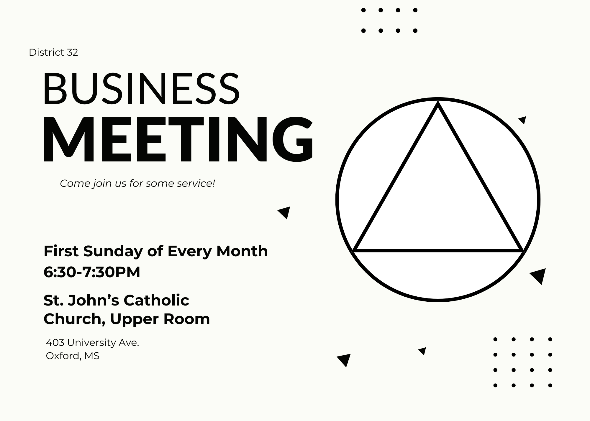 District Business Meeting