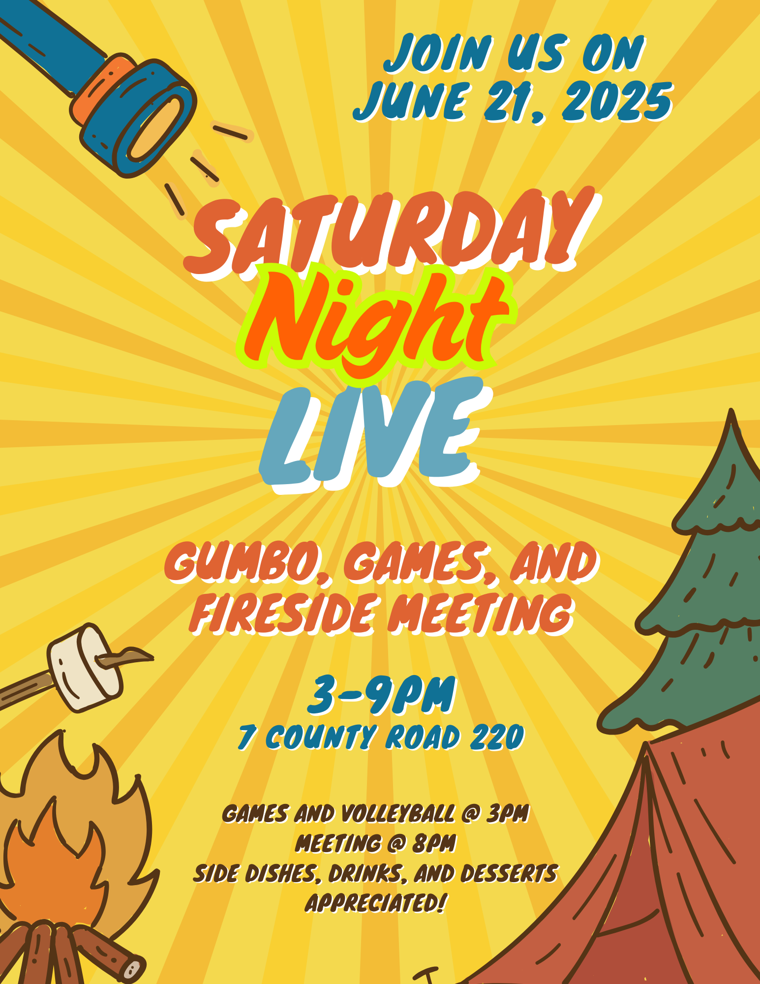 SNL Gumbo, Games, and Fireside Meeting