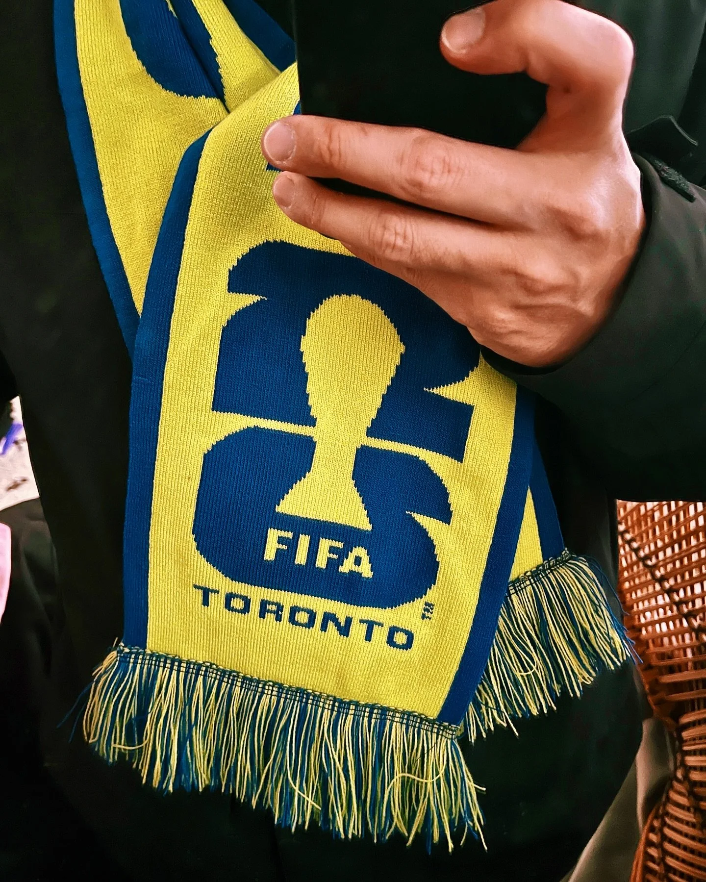 Happy 500 days until the @fifaworldcup! Thank you to @nadiabarey and the @fwc26toronto team for the warm scarf to celebrate.
