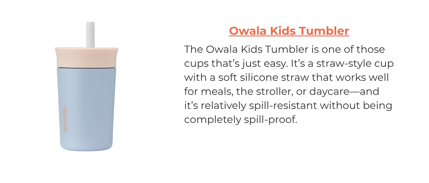 Owala Kids Tumbler with soft silicone straw for toddlers