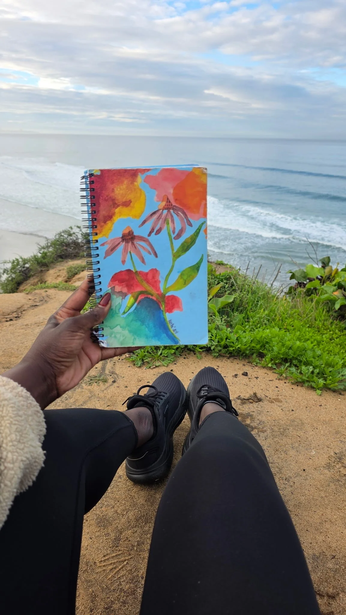 Hand-Painted Watercolor Floral Journal
