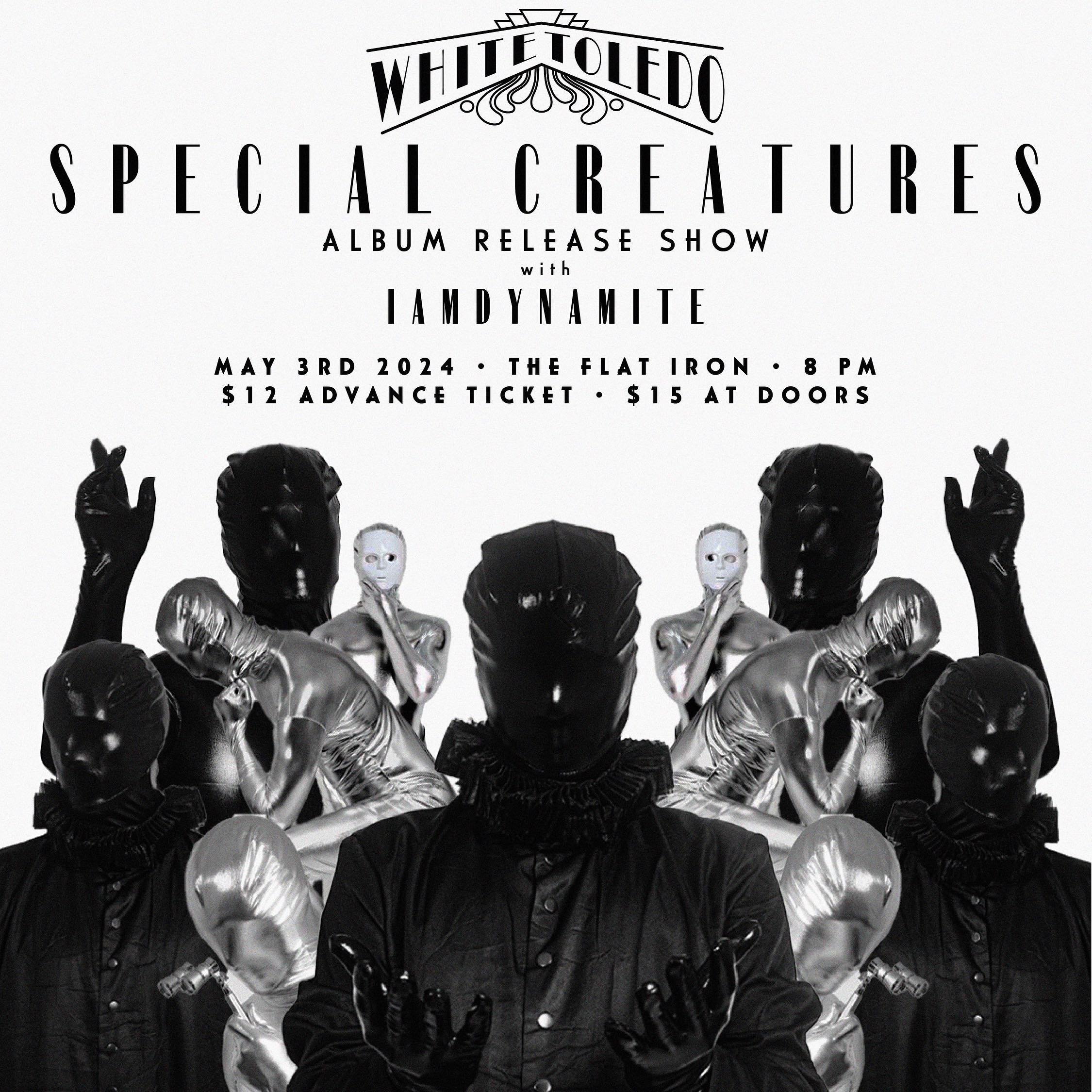 🚨ALBUM RELEASE ALERT🚨 Come see some wonderful friends @white.toledo at @flatirongso on 5/3 as part of their album release celebration! They will be joined by @dynamiteduo! GET YOUR TICKETS NOW!