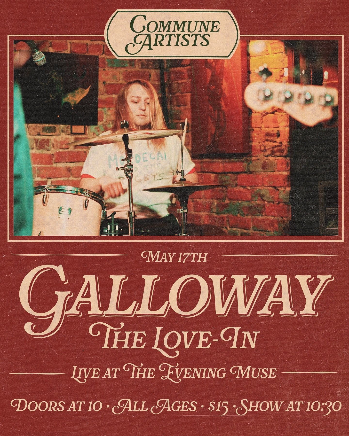 🔥 THIS FRIDAY🔥
Pull up to The Evening Muse to catch @galloway_nc with The Love In! Tickets on sale now in our bio!