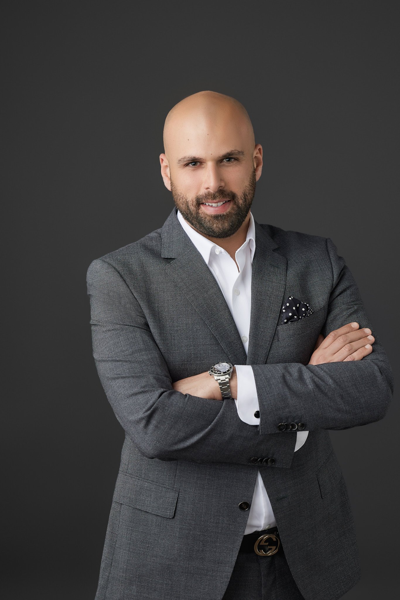 Irvine lawyer standing headshot