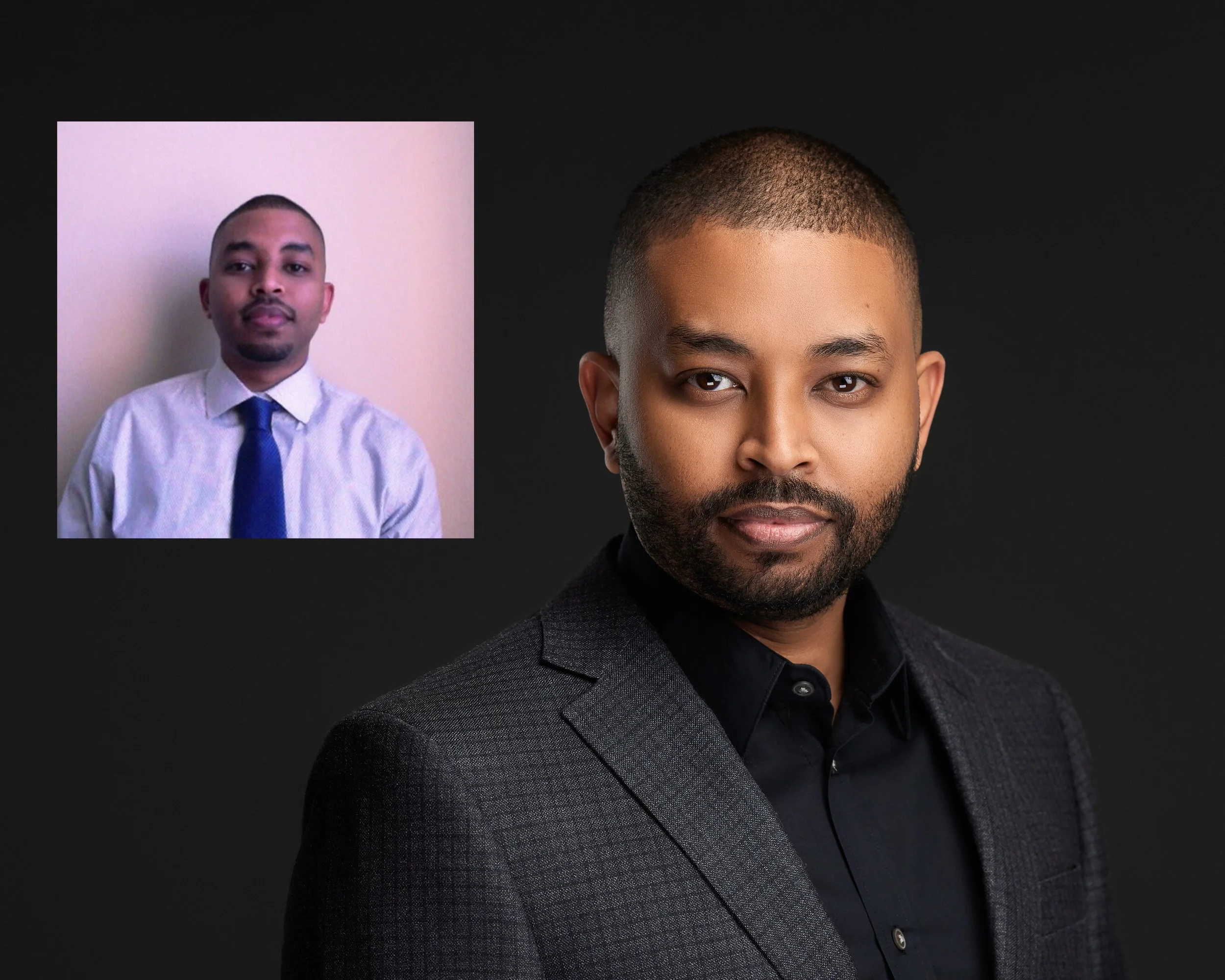 Irvine before and after headshot transformation