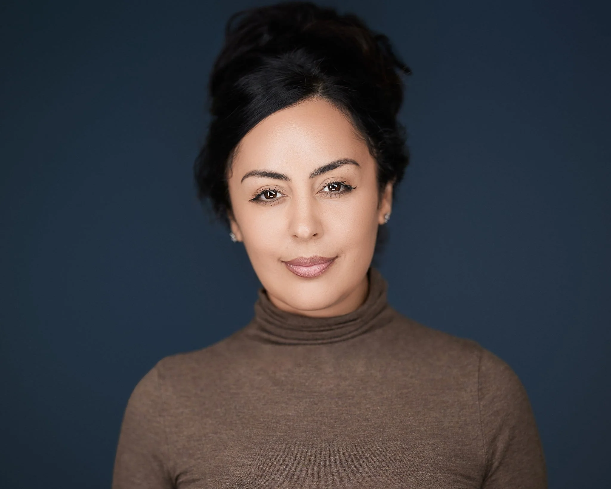 Irvine studio headshot on dark backgorund