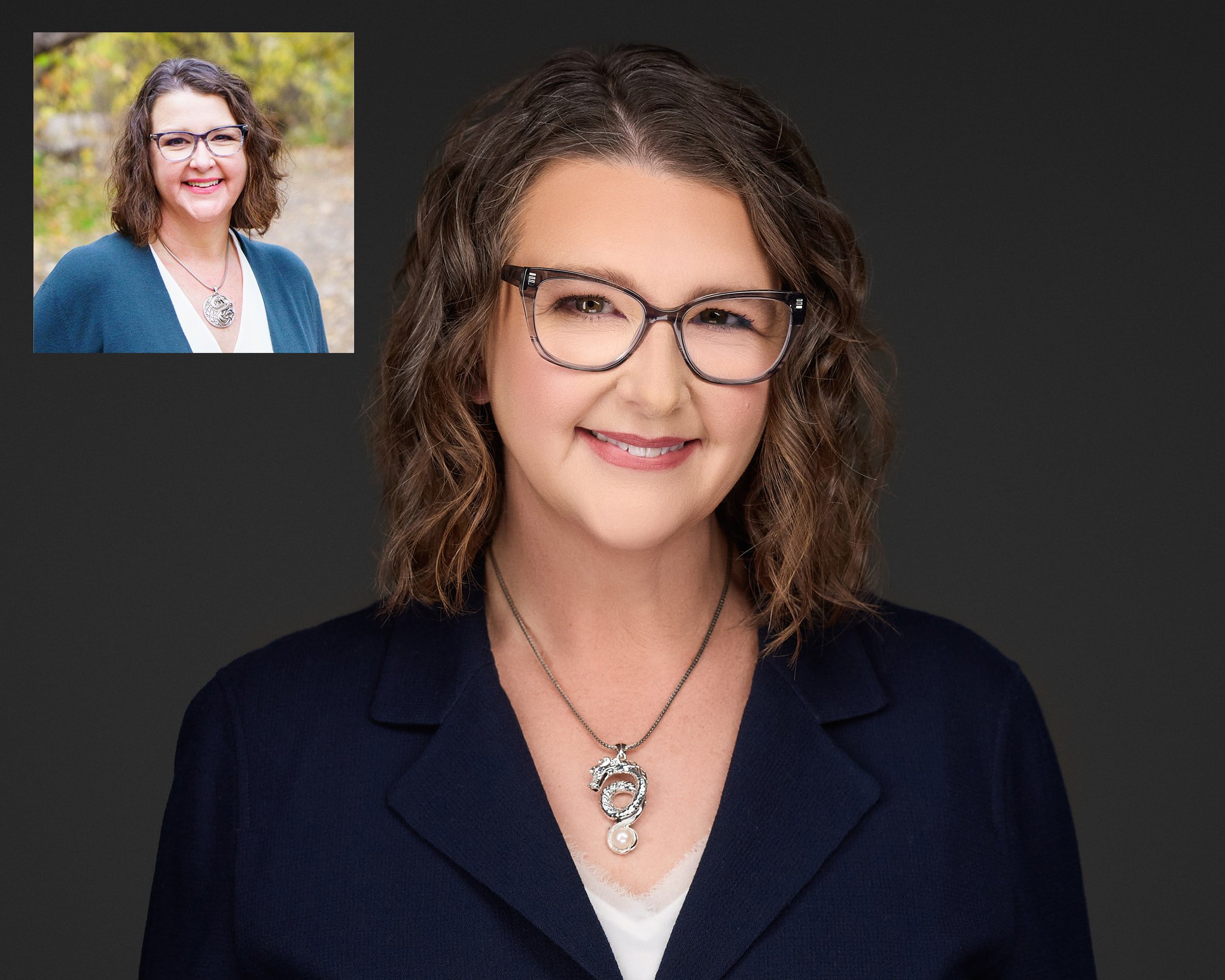 Irvine executive before and after headshot transformation