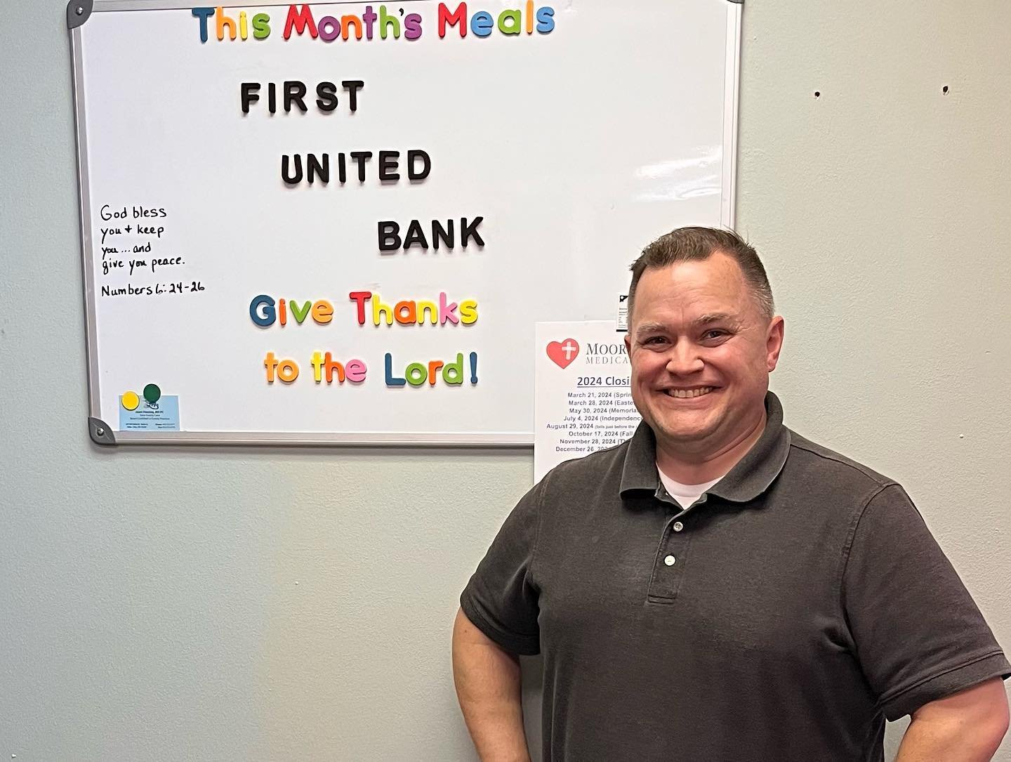 Thank you Matt Woodland and First United Bank of Moore for another amazing dinner for our volunteers! We are so blessed to have partners who care about our community! #loveyourneighbor #hishandsandfeet #moorestrong #partners