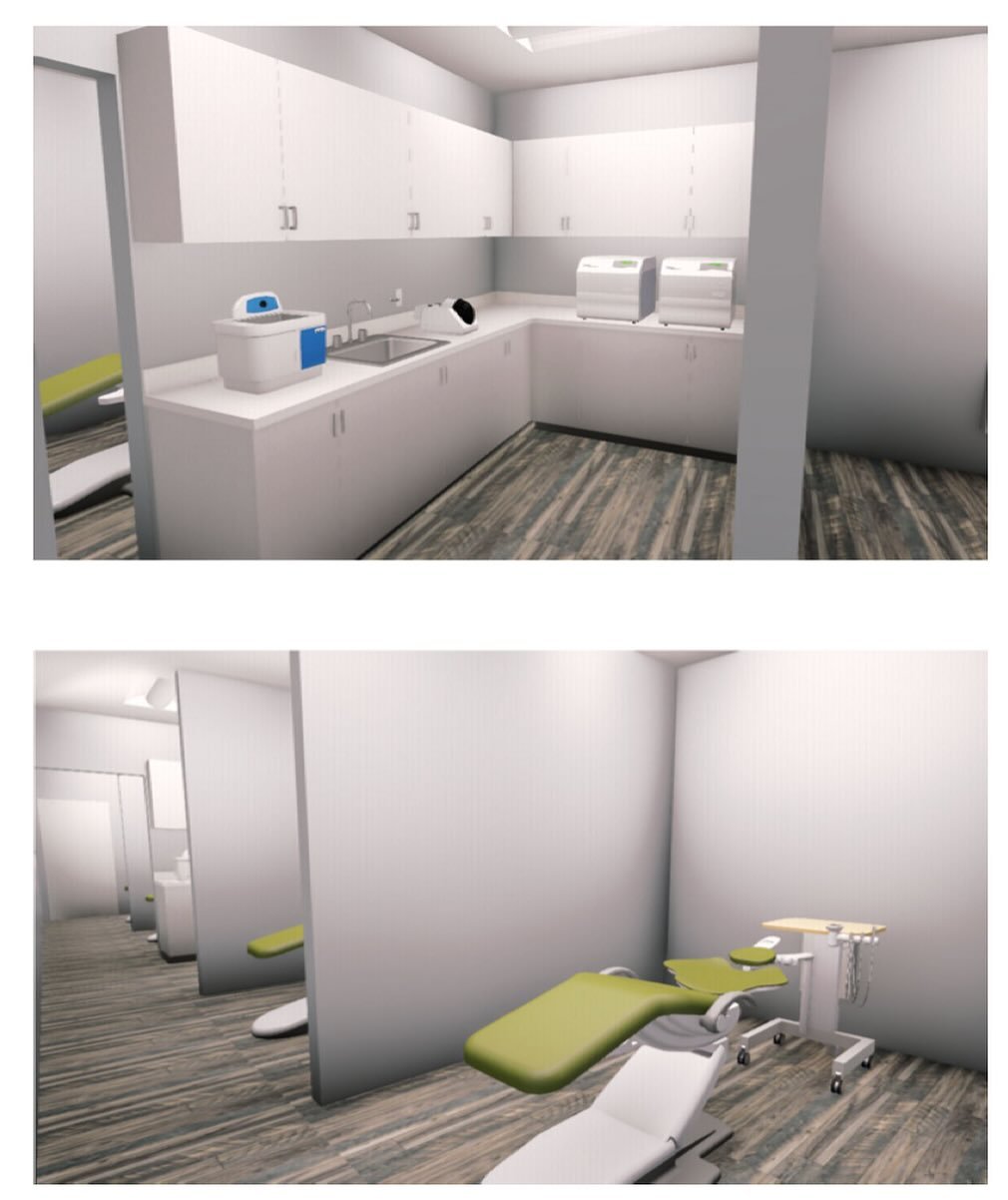 Here is a 3D rendering of what our 4 chair dental suite would look like. We are raising funds to help build a facility that will provide free dental care for children and families in our community who are uninsured or underinsured. #freehealthcare #f