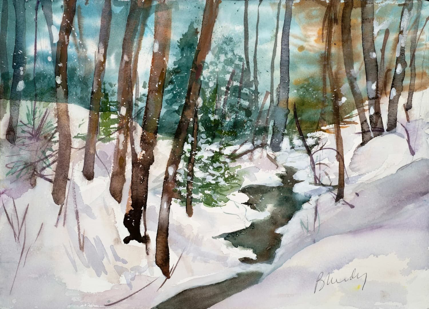 Vermont Stream   15 1/2x11 1/2   unframed   $450   